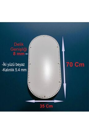 ASUDE HEDİYELİK Ahşap Puset Taban Plaka 5.4mm Mdf 70x35 Cm Çift Yüzü BeyazAlt...