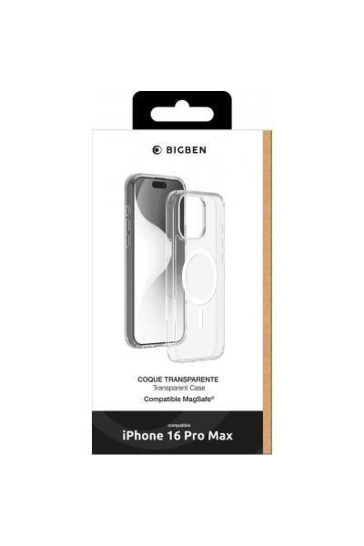 Force-جراب Bigben لهاتف iPhone 16 Pro Max متوافق مع Magsafe Hybrid شفاف 2
