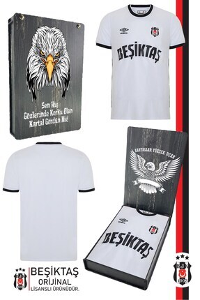 Beşiktaş Orijinal Lisanslı Nostalji Beyaz Forma Bjk Kartal Baskılı Hediyelik ...