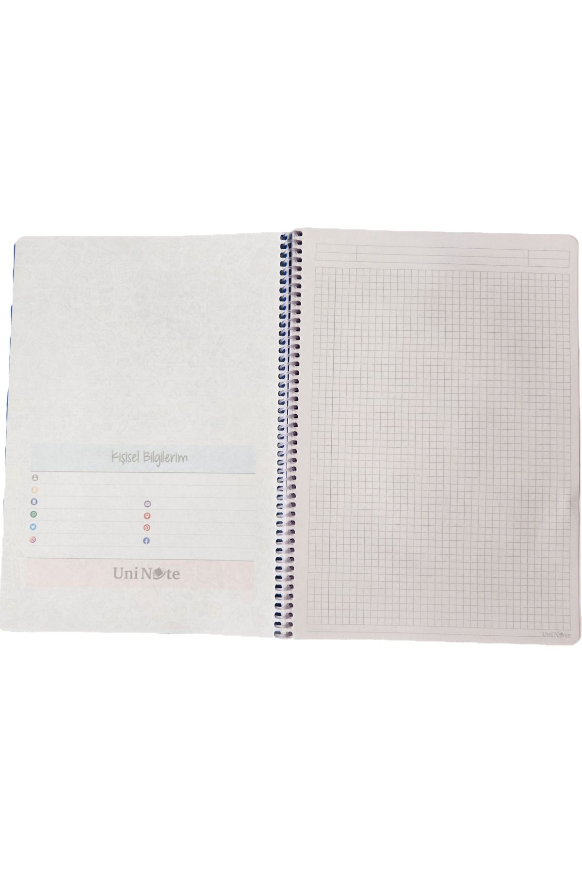 Mikro-2 Pieces A4 Spiral Checkered Notebook – 72 Sheets – Pp Cover – School & Office Notebook 4