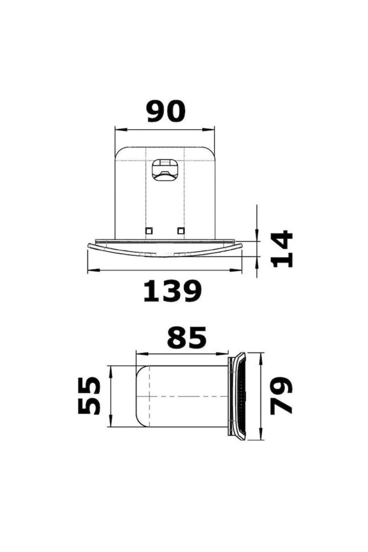 OSCULATI-Built-in Horn 105dB, 12V, White, 115x110 mm 3