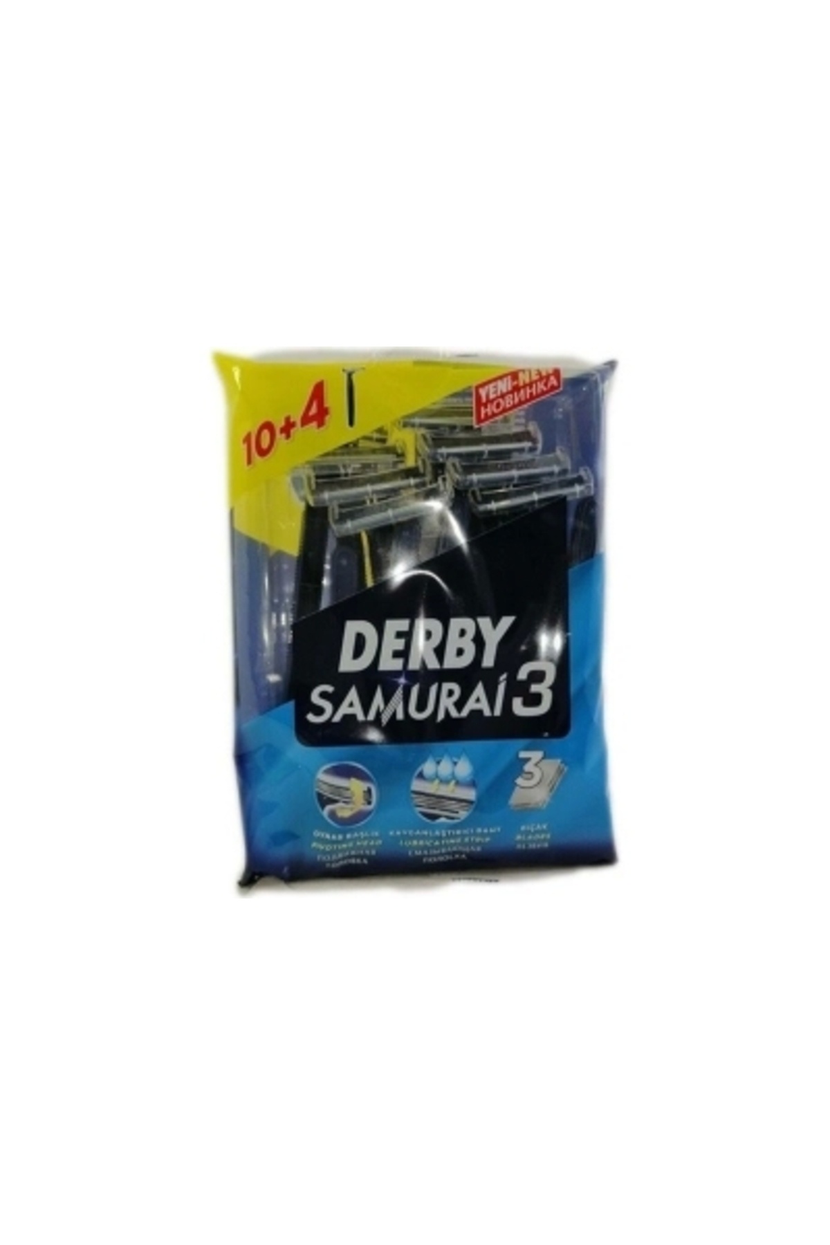 shopwave DERBY SAMURAİ 3 BIÇAK 10+4 PARÇA.POŞETLİ (5047)