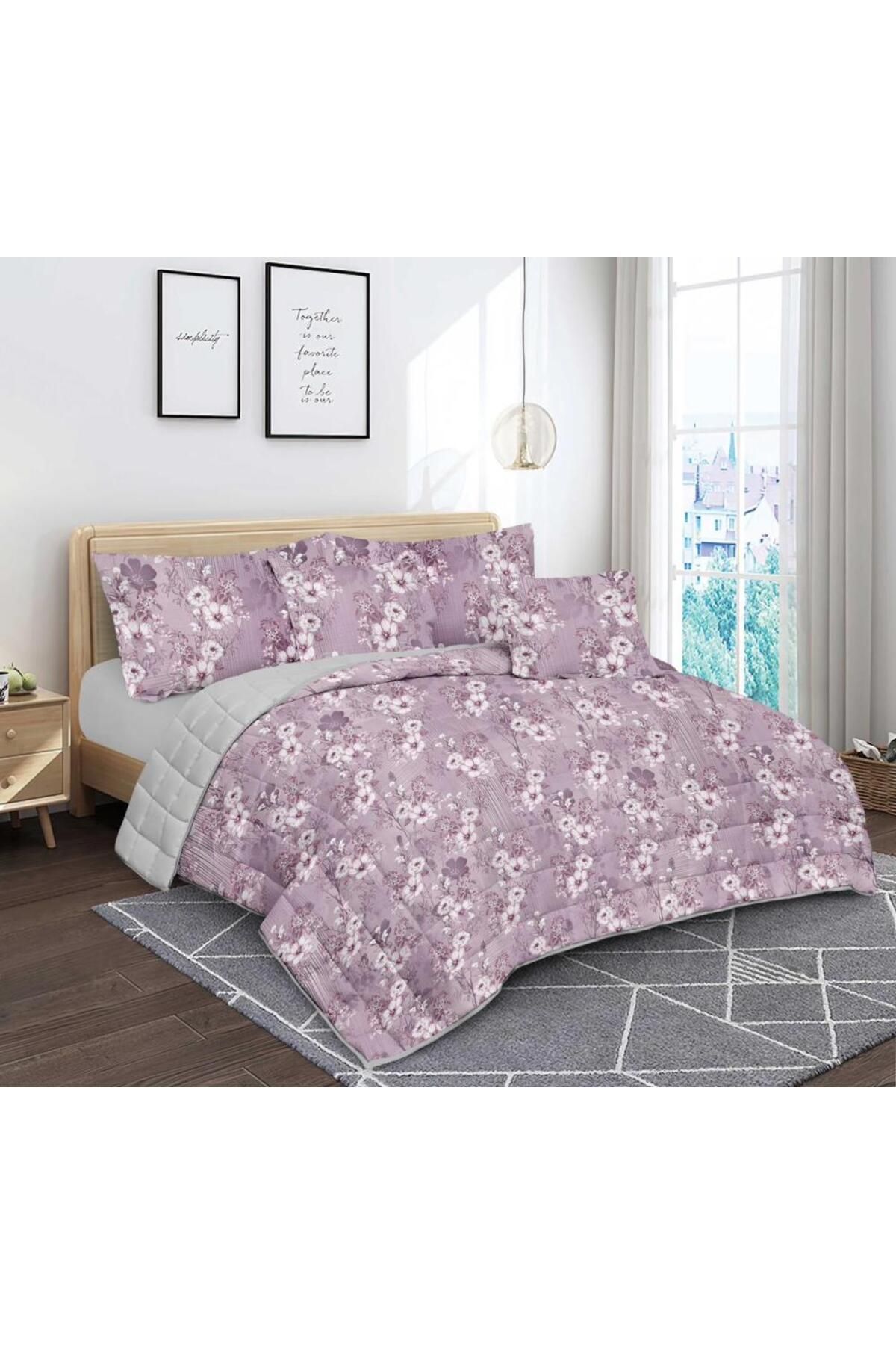 Pioneer-طقم لحاف مزدوج الوجهين - طقم من 6 قطع، طقم لحاف صيفي قابل للغسل 240×220 سم 1