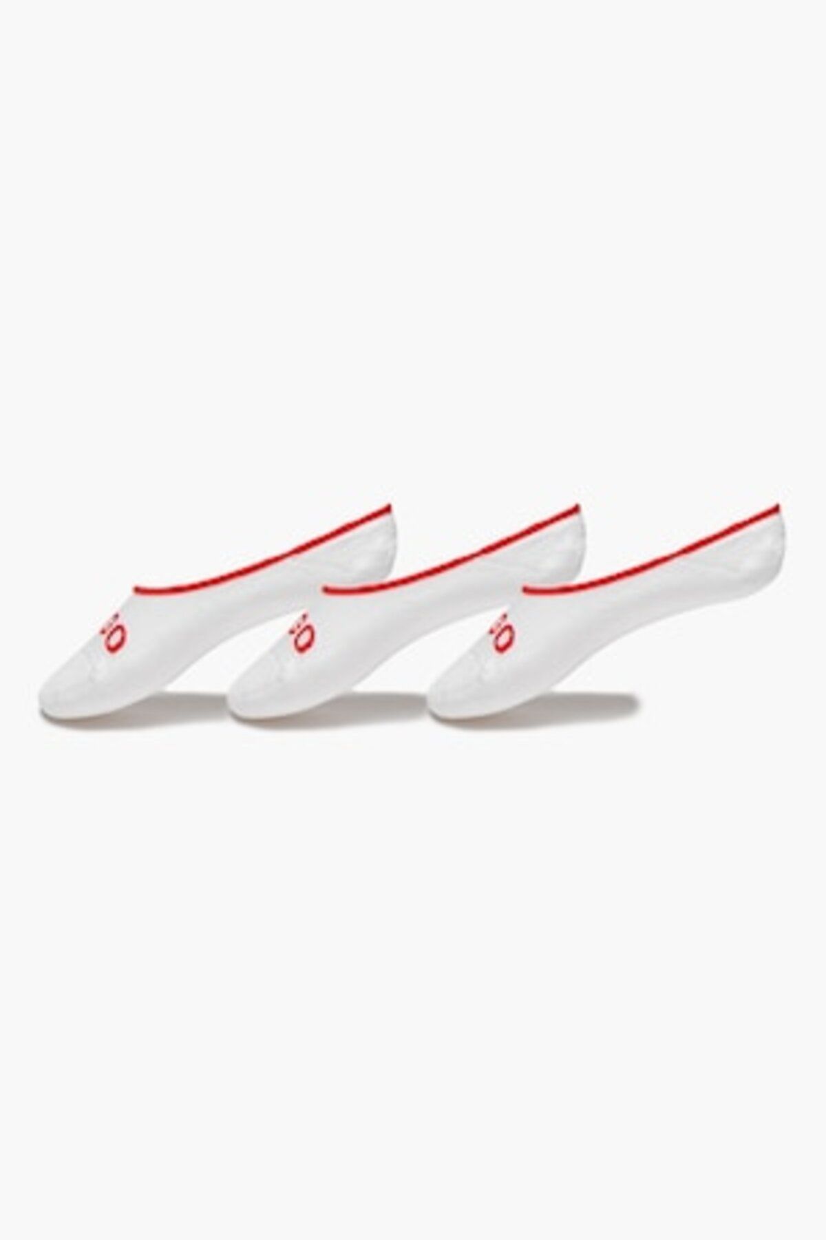 HUGO-, Set of ultra-short socks with logo - 3 pairs, Red, White, Size 41-42 EU 1