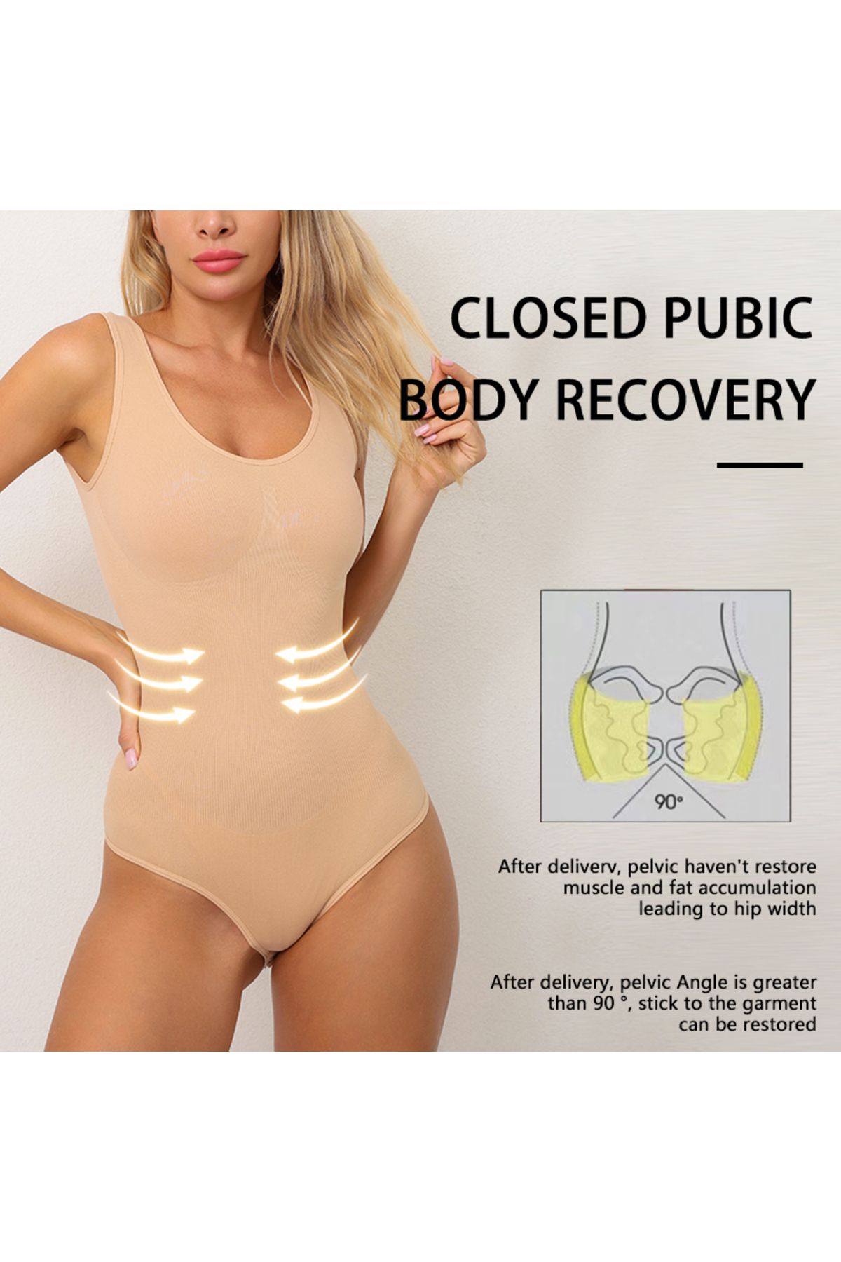 SOLLUXE-Shapewear with abdominal compression and bust lifting effect, seamless shaping underwear 5