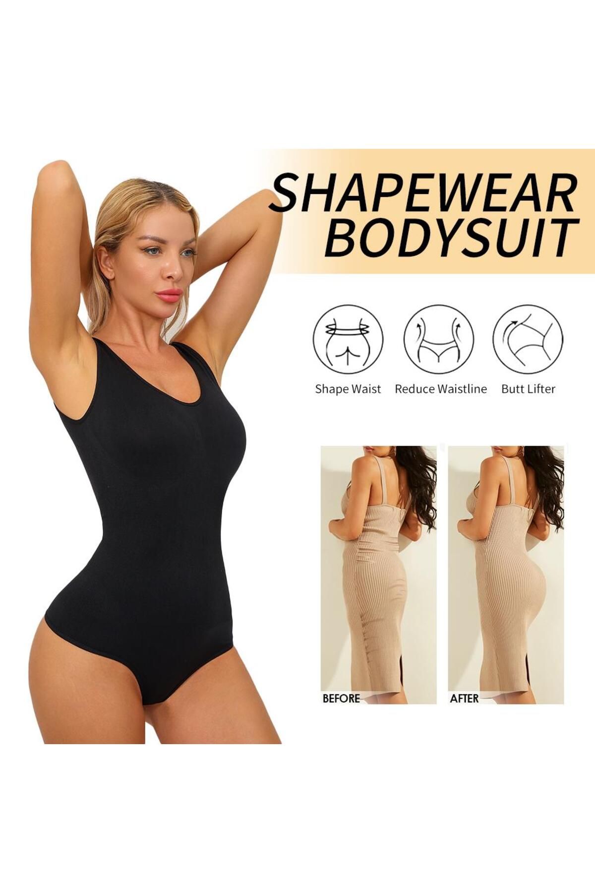 SOLLUXE-Shapewear with abdominal compression and bust lifting effect, seamless shaping underwear 3