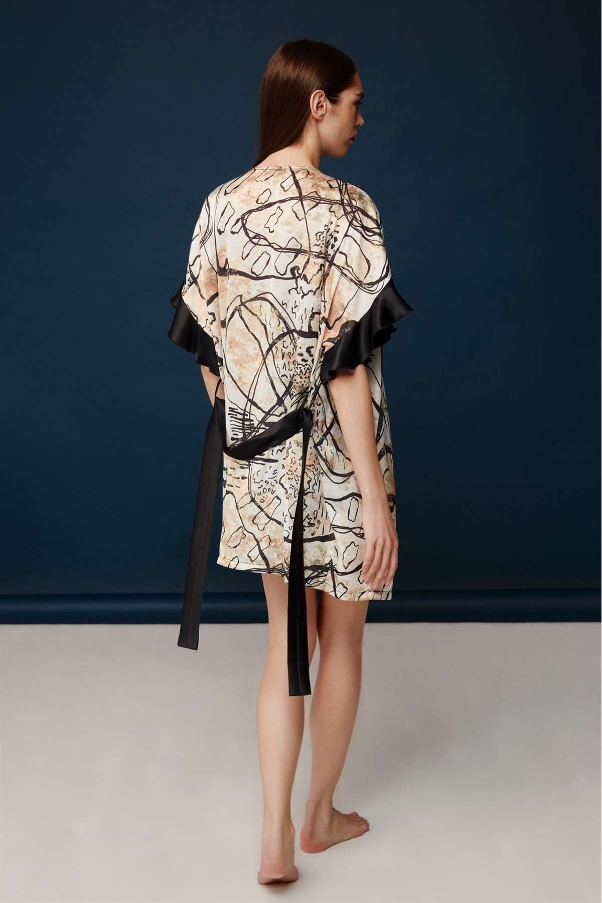 Bonnie Clyde-Printed Mixed Original Patterned Elegant Nightgown Dressing Gown Set Boxed 2-Piece - Bcp1.30A02B2Gcec-Bas 6
