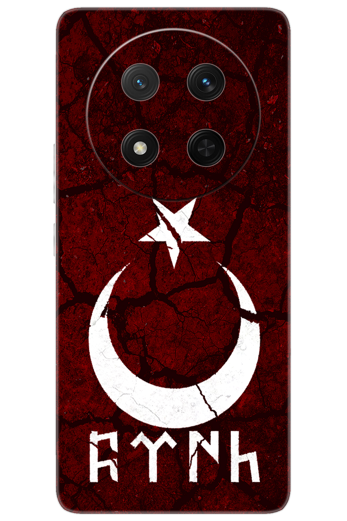 Honor Magic 7 Lite (BRP-NX1) Compatible Sheath Pattern Printed Silicone Göktürk Turkish NGO:386 CP-lwOa8dJ