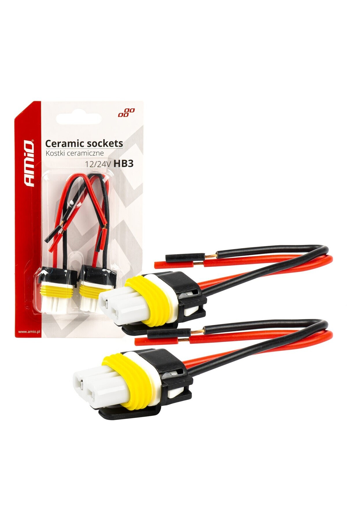 JollyMag-Set 2 mufe ceramice drepte, soclu HB3, 9005, rezistente termic 1