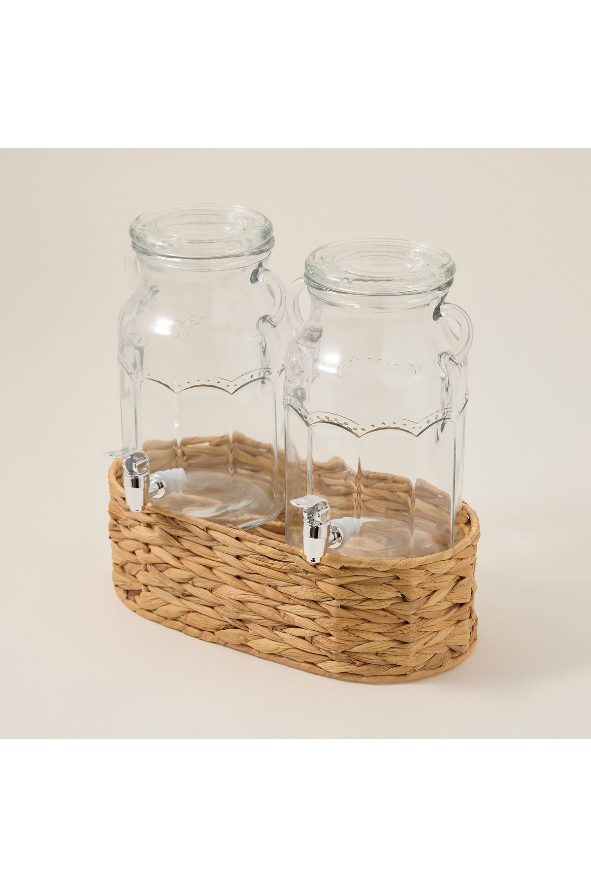 Alberto-glass juice jar set with basket 2pcs/3100 ml 2