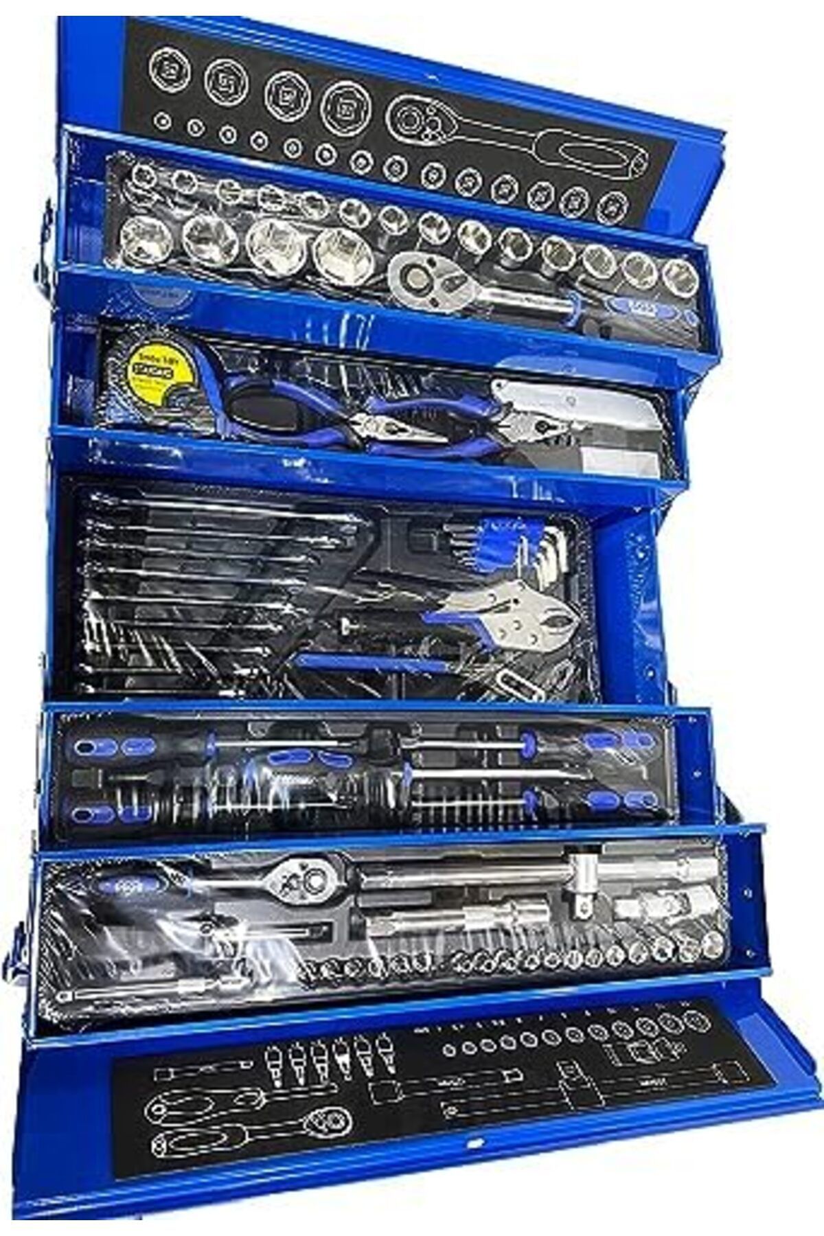 boss life style-85-Piece Socket Set Toolbox with Wrenches 8