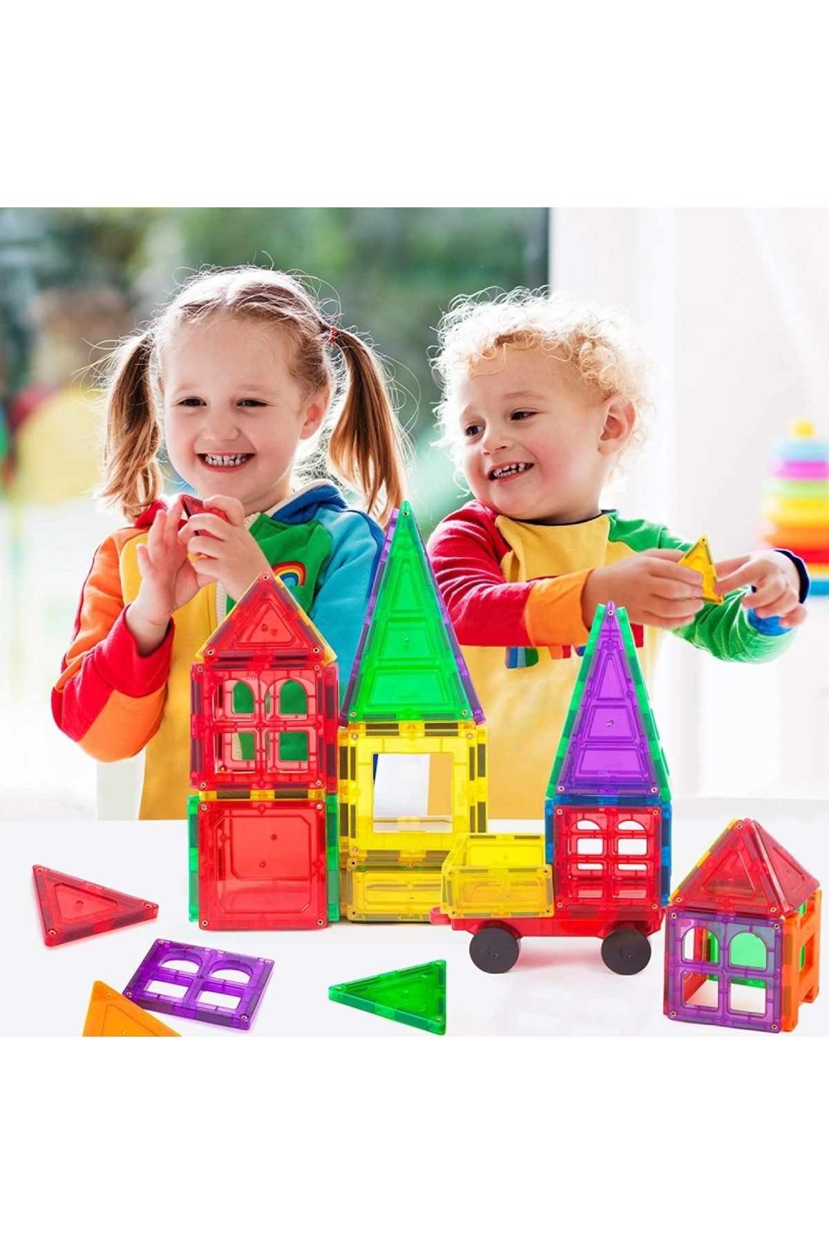 İSP-Set de Constructie Magnetic cu 71 Piese, Educativ si Creativ, "LikeSmart MAG 71", Numeroase Posibili 6