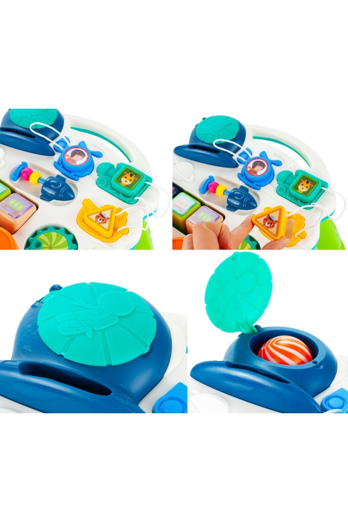 İSP-5 in 1 Interactive Baby Walker, "LikeSmart Elephant Stroller PLUS" with Removable Interactive Table, 7
