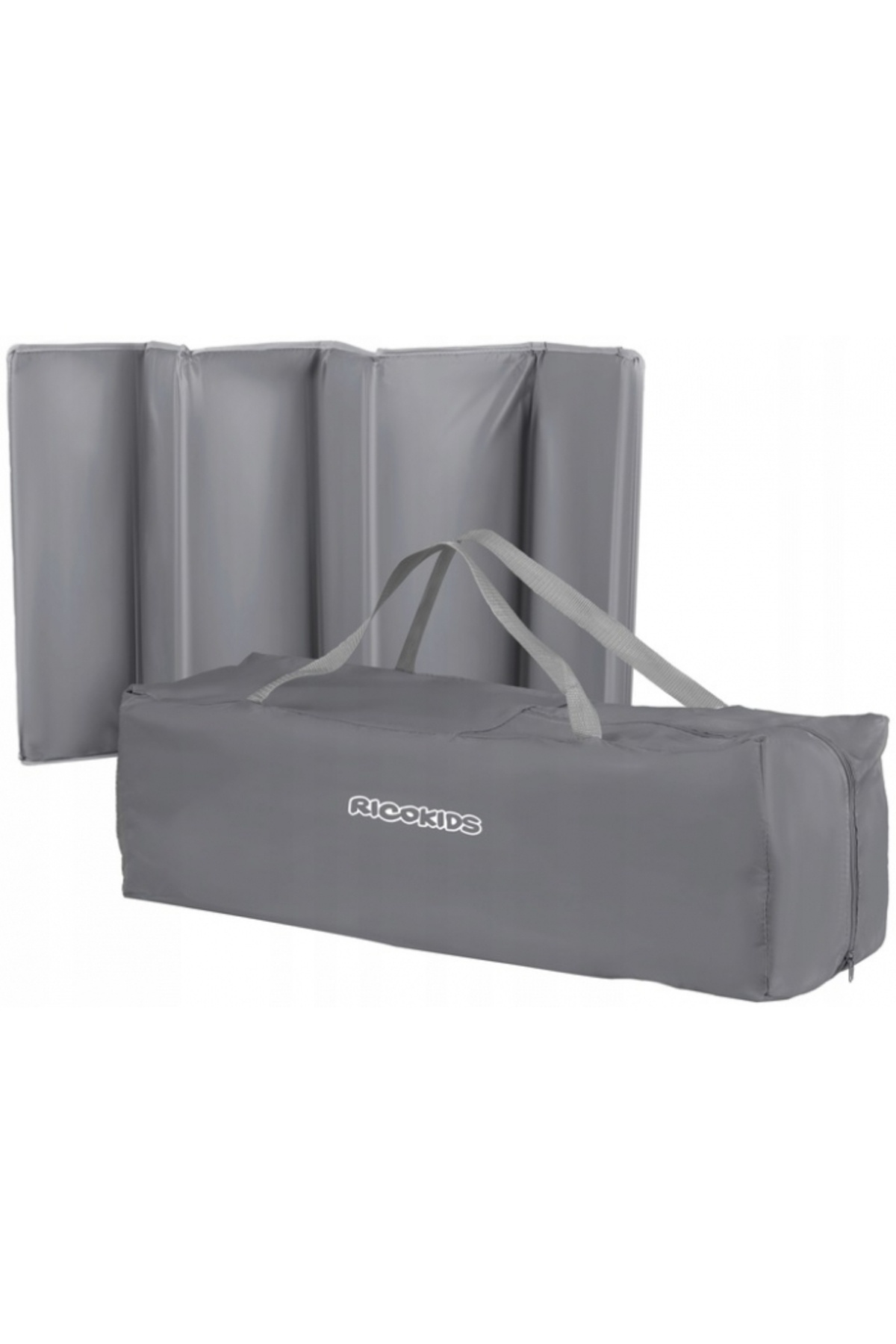 Ricokids-Ricokids single-level folding cot for children, compact folding, zippered access door, wheels with brakes 5