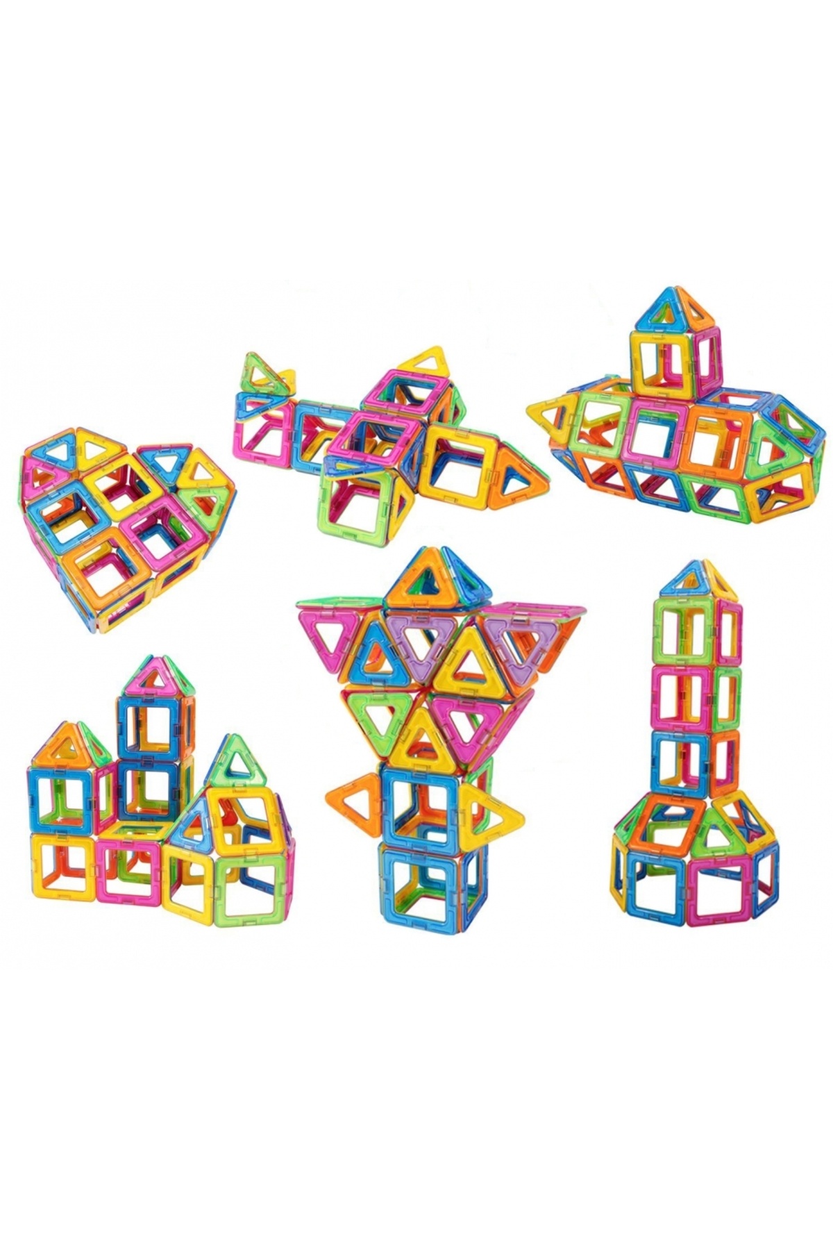 İSP-Set de Constructie Magnetic cu 71 Piese, Educativ si Creativ, "LikeSmart MAG 71", Numeroase Posibili 7