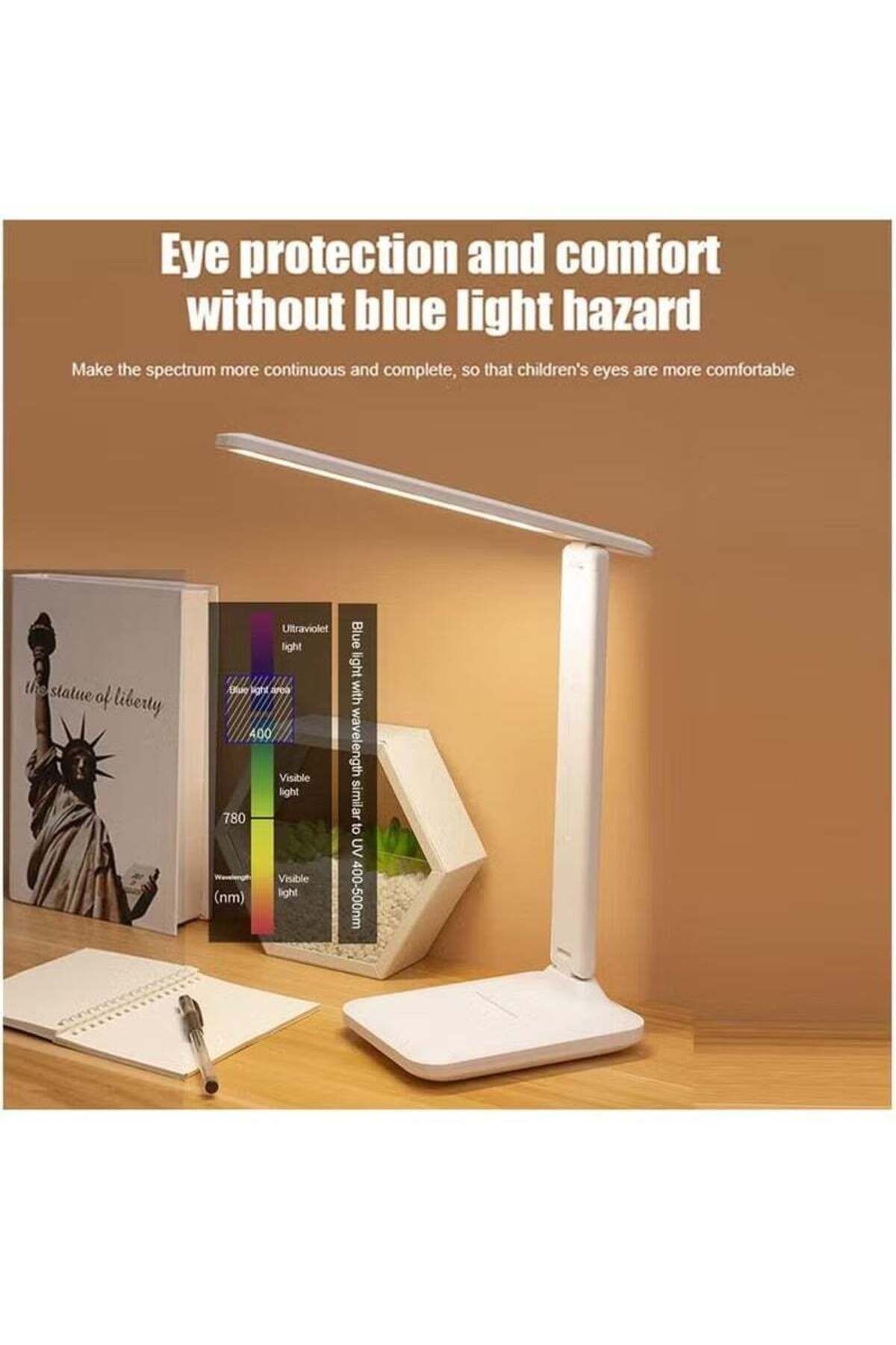 COOYA-LED Desk Lamp, Table Lamp For Desktop,Eye-Caring for Reading, Study Lamp for Kid, Home, Office White 2