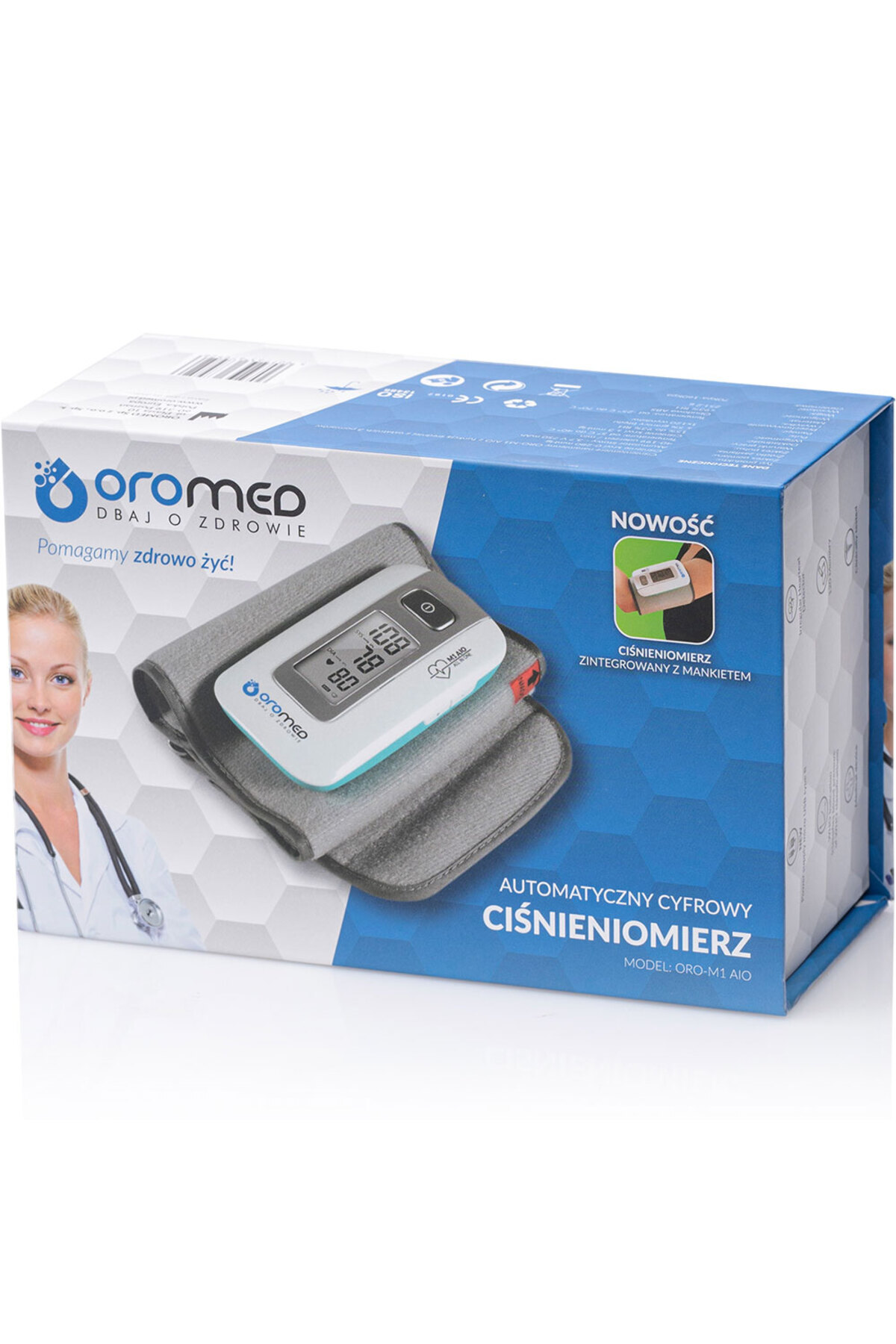 OROMED-Upper arm blood pressure monitor with digital display and Bluetooth ORO-M1-AIO, OROMED, Integrated cuff 22 36 5