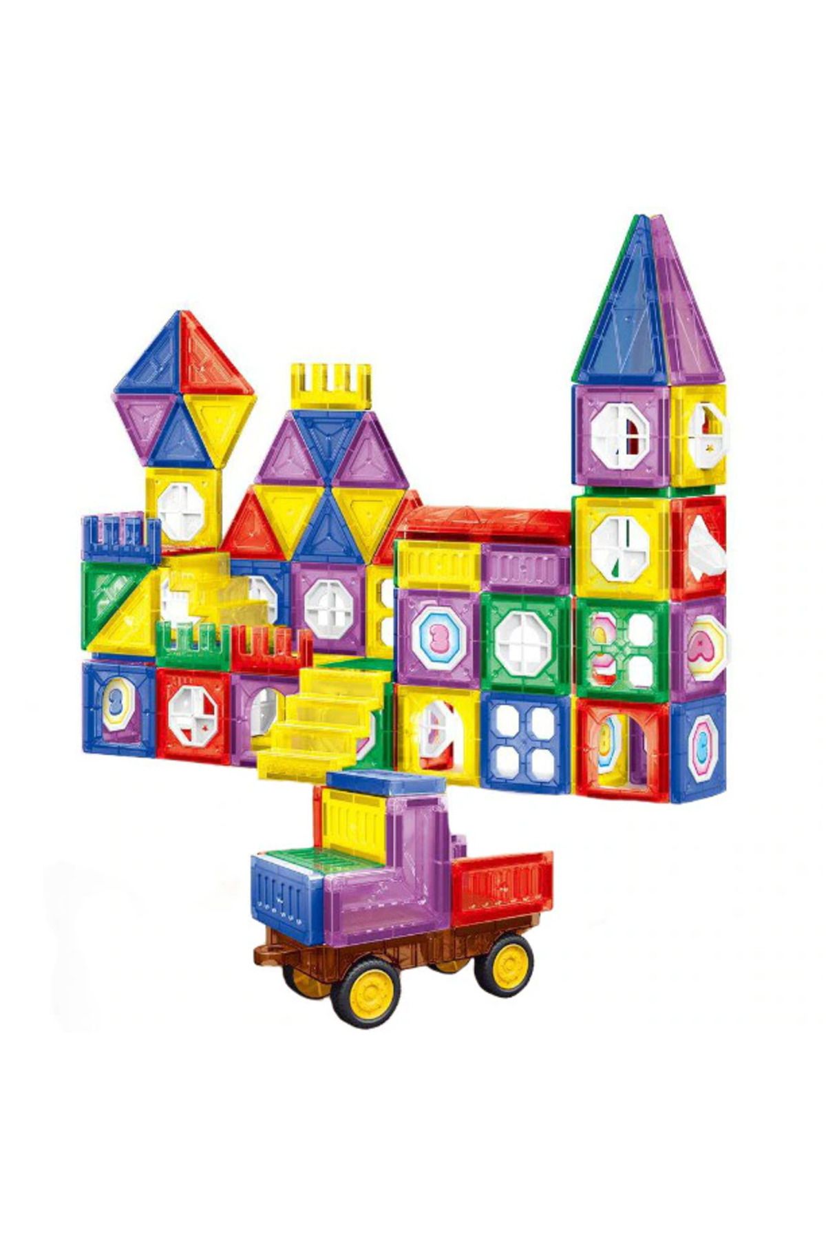 İSP-Set de constructie, ISP, LikeSmart Magnet Blocks, 3 ani+, 110 piese, Multicolor 6