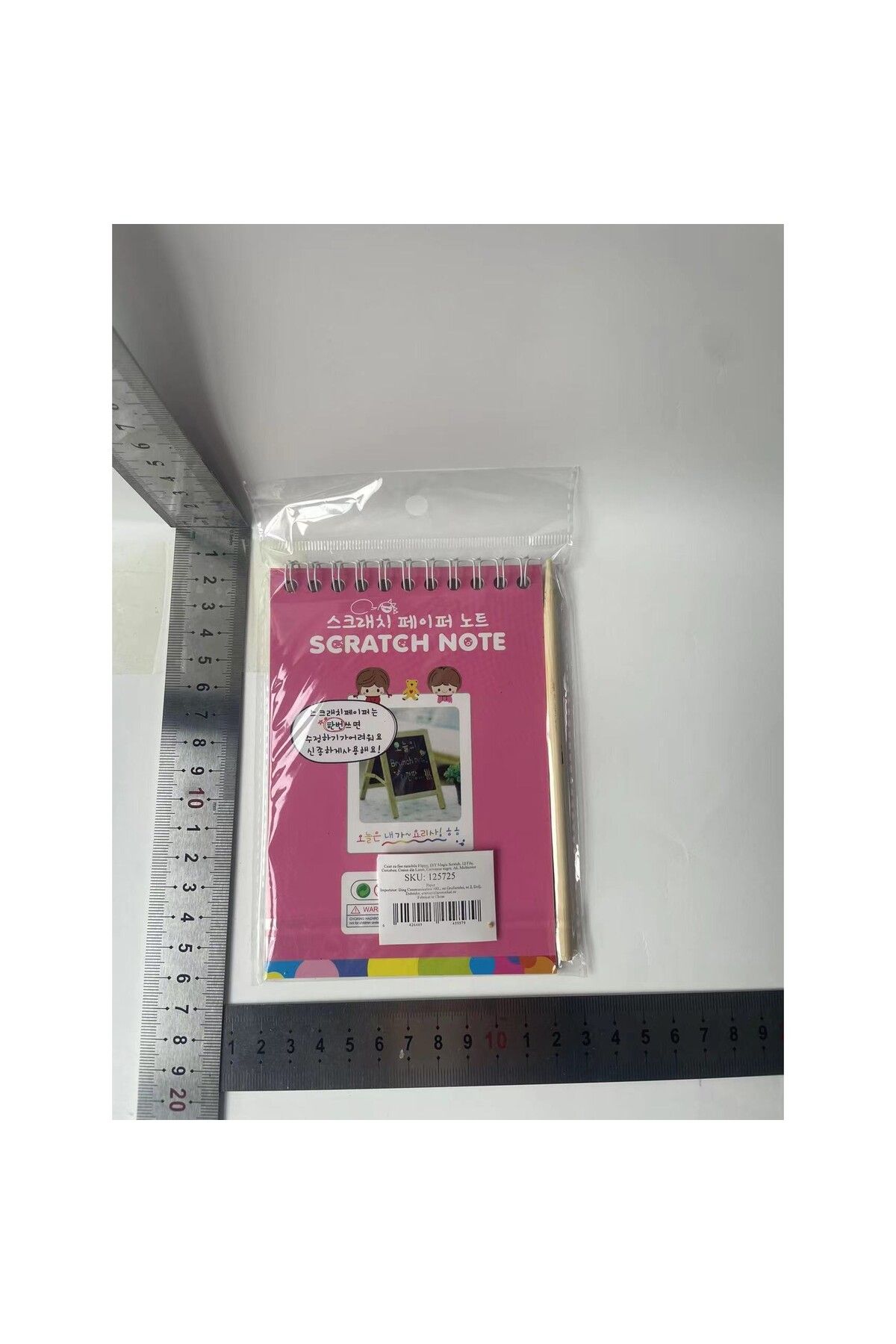 Flippy-Caiet cu cărți de răzuit, răzuibil magic DIY, 12 coli, curcubeu, creion din lemn, multicolor 6