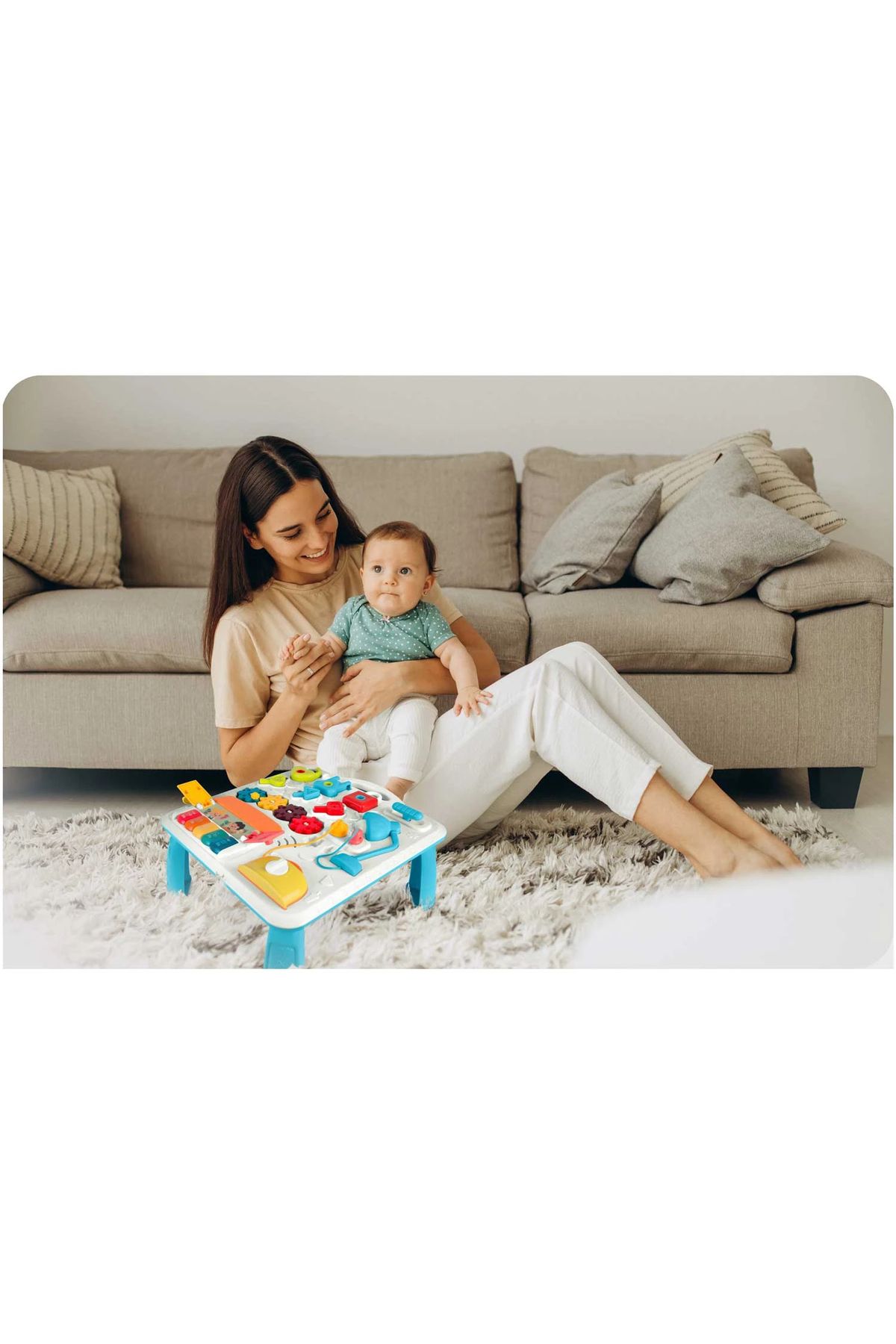 İSP-10 in 1 interactive baby table, "LikeSmart Busy Board", with lights and sounds, Detachable panel 8