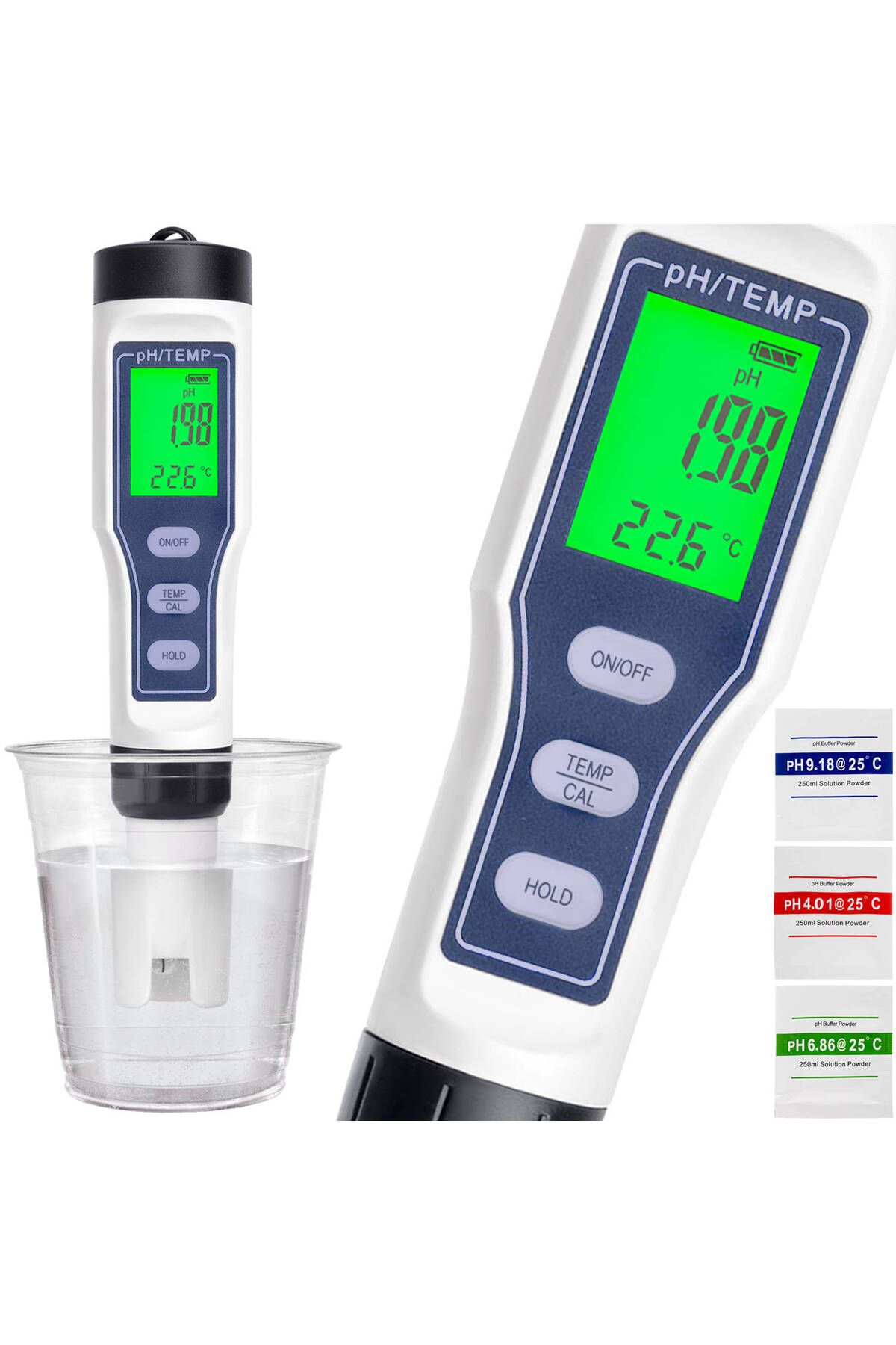 LikeSmart-Tester Digital pentru calitatea PH-ului Apei cu functie ATC si Termometru, Oprire Automata 6