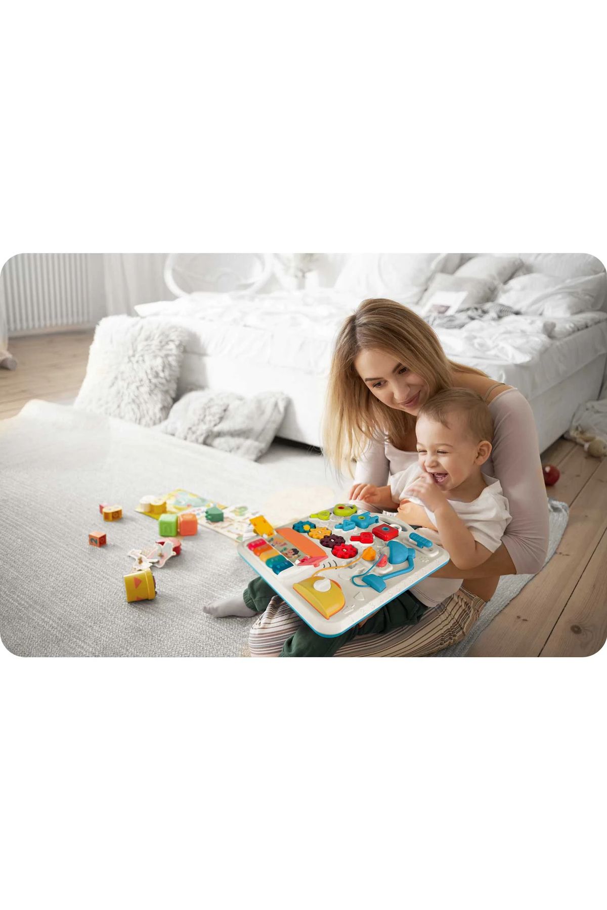 İSP-10 in 1 interactive baby table, "LikeSmart Busy Board", with lights and sounds, Detachable panel 7