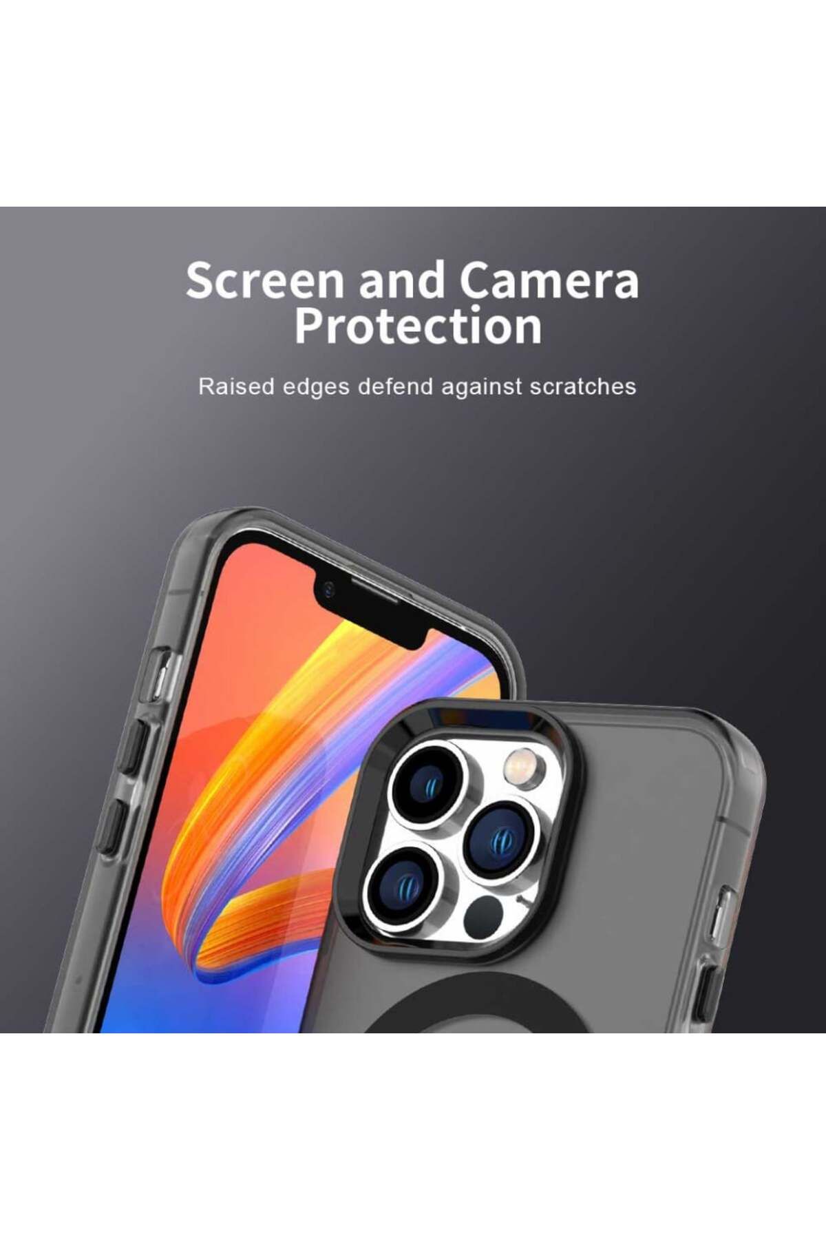SKYDDAR INNOVATION-Case for iPhone 14 Pro Max, CandyCase, Magsafe, sticker set, Black 5
