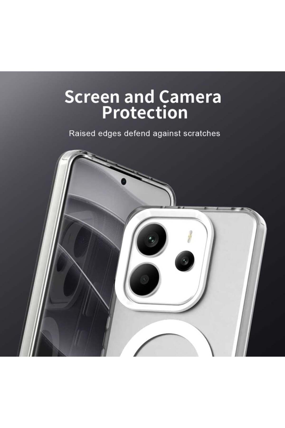 SKYDDAR INNOVATION-Case for Xiaomi Redmi Note 14 4G (Standard), CandyCase, Magsafe, sticker set, White 3