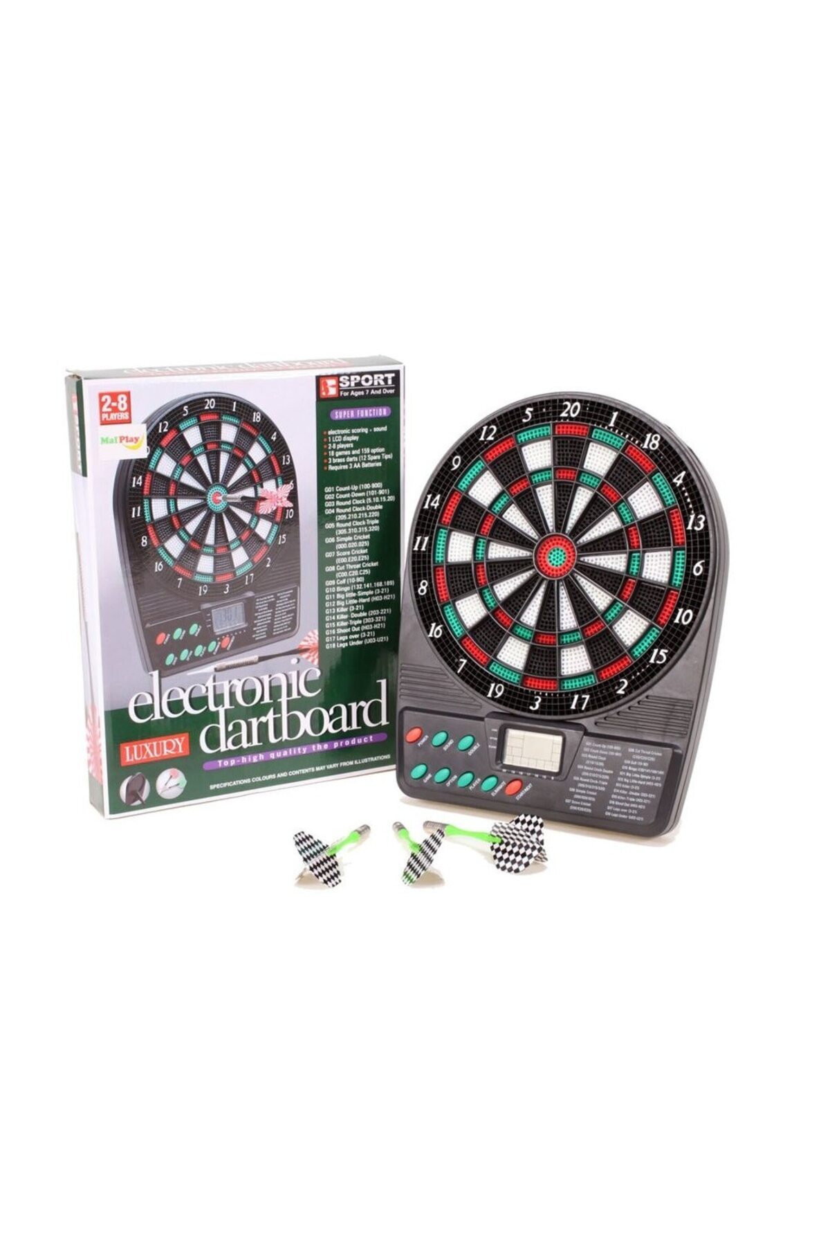 LikeSmart-Electronic Darts Game DartBoard, 3 Darts, 18 Games, Sound Effects, LCD Display, Voice Control 5