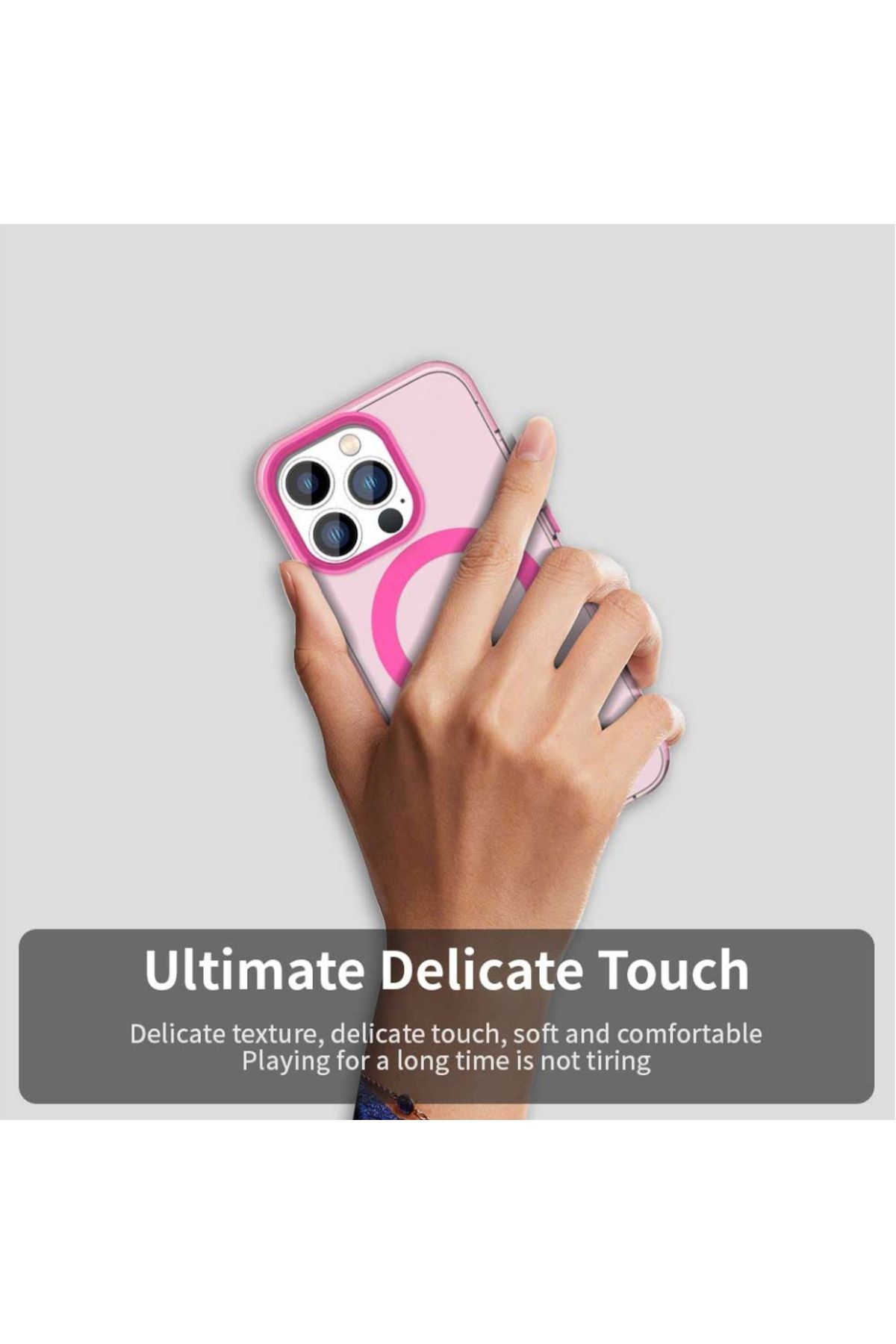 SKYDDAR INNOVATION-Case for iPhone 14 Pro Max, CandyCase, Magsafe, sticker set, Pink 4