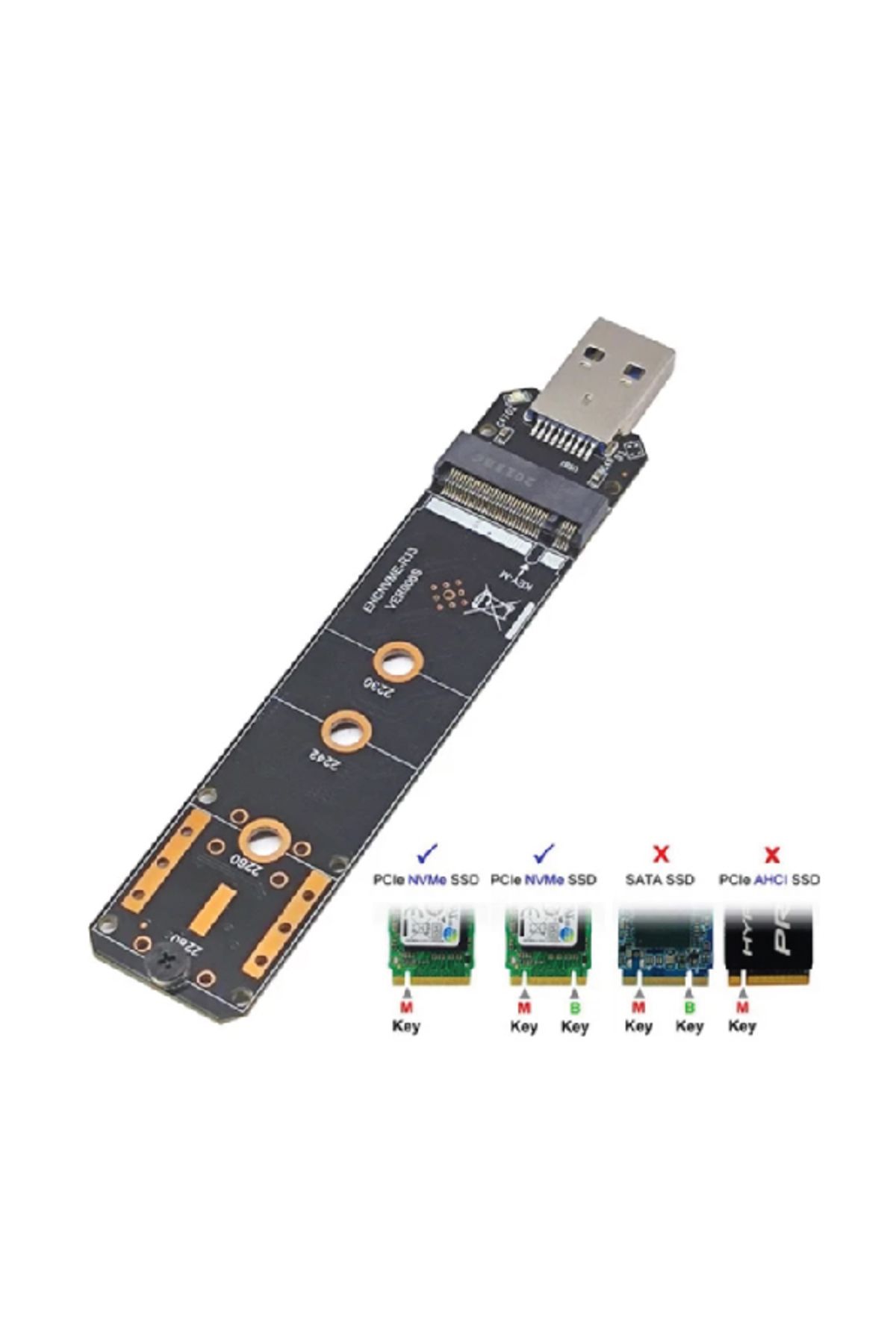 silabor-محول M.2 NVMe SSD - USB 3.2 Gen2 10GBPS لمحول M.2 NVMe SSD لـ 2230 2242 2260 2280 4