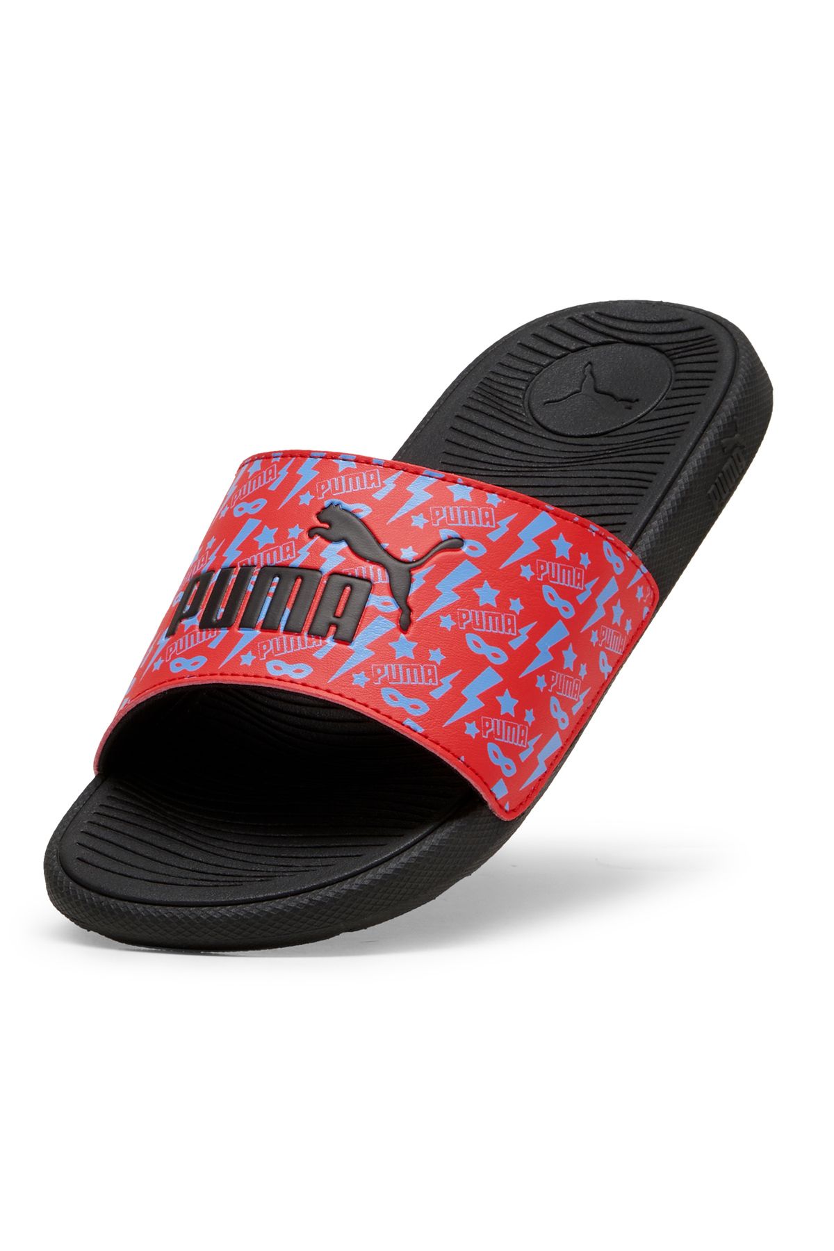 Puma-Cool Cat 2.0 Masked Hero Jr BX Slides - Black & Red 5