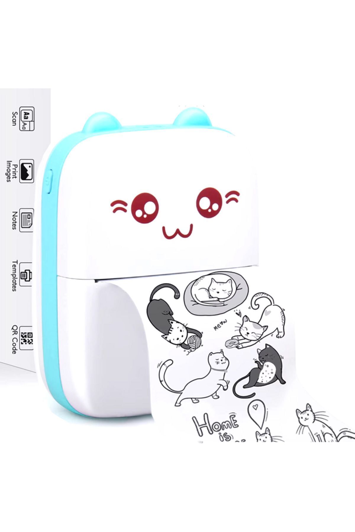 Mmctech Mini Fotoğraf Resim Yazıcı Kablosuz Etiket Yazıcı Baskı Makinesi Ios Android Uyumlu Termal Printer