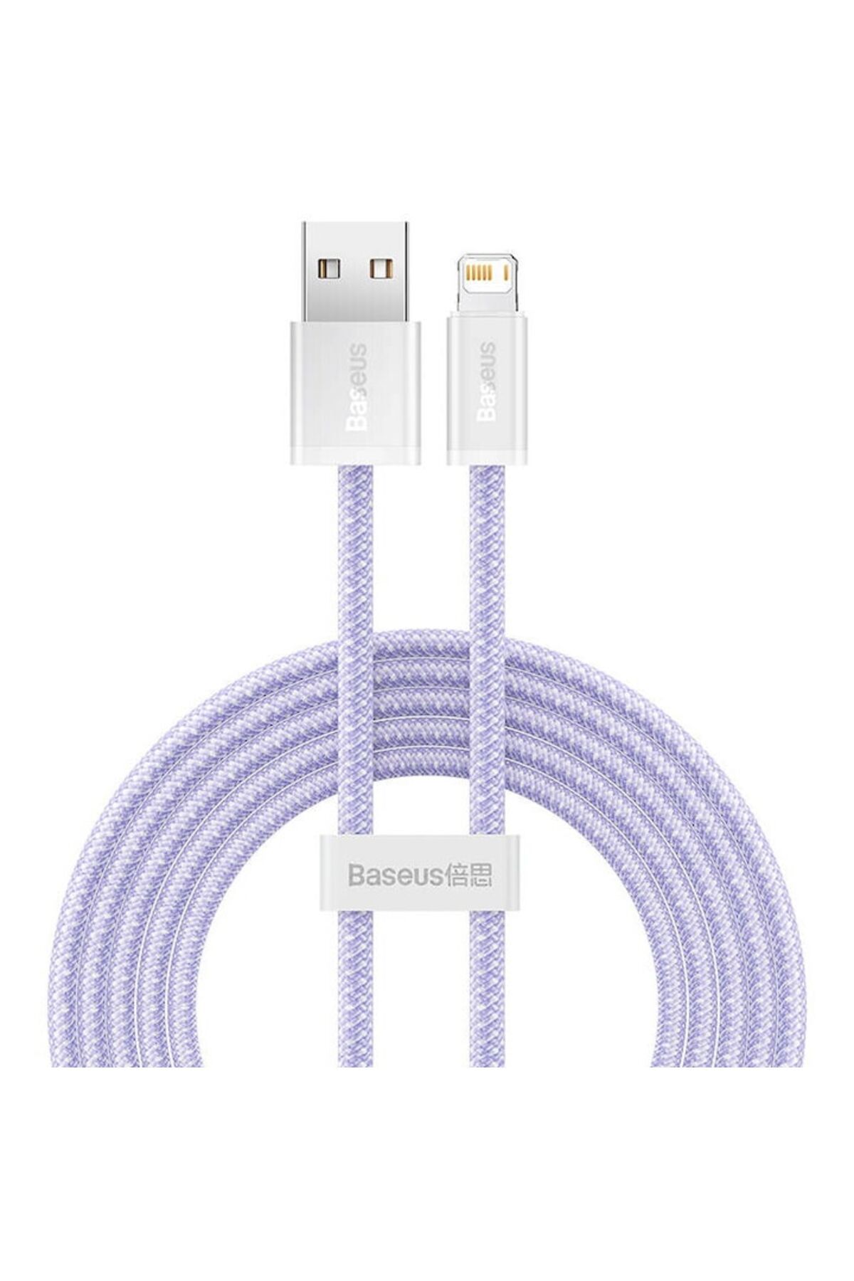 Dali-Cablu de date și încărcare, conector USB A la conector compatibil Apple, seria Dynamic 2, 2.4A, 1m, alb-violet 2