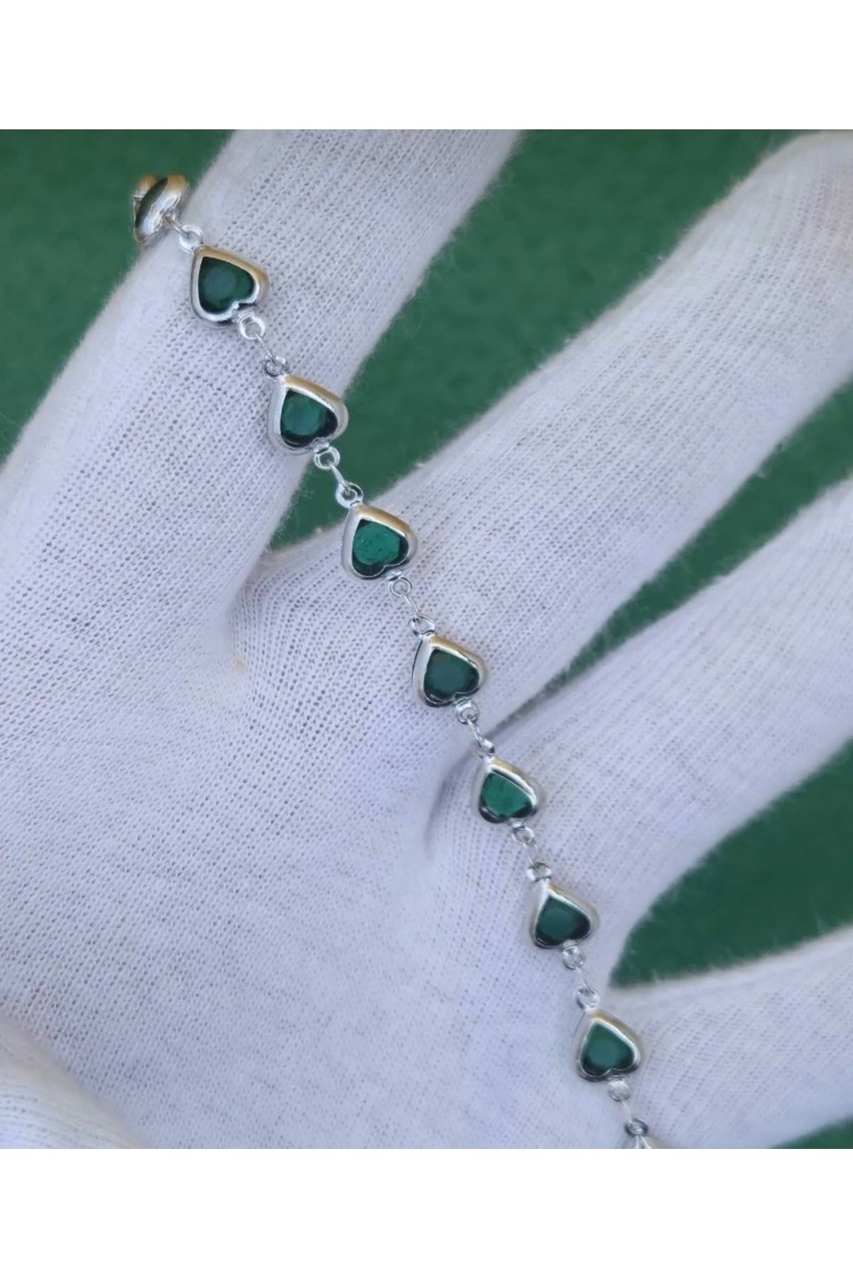 Heart Zircon Silver Bracelet