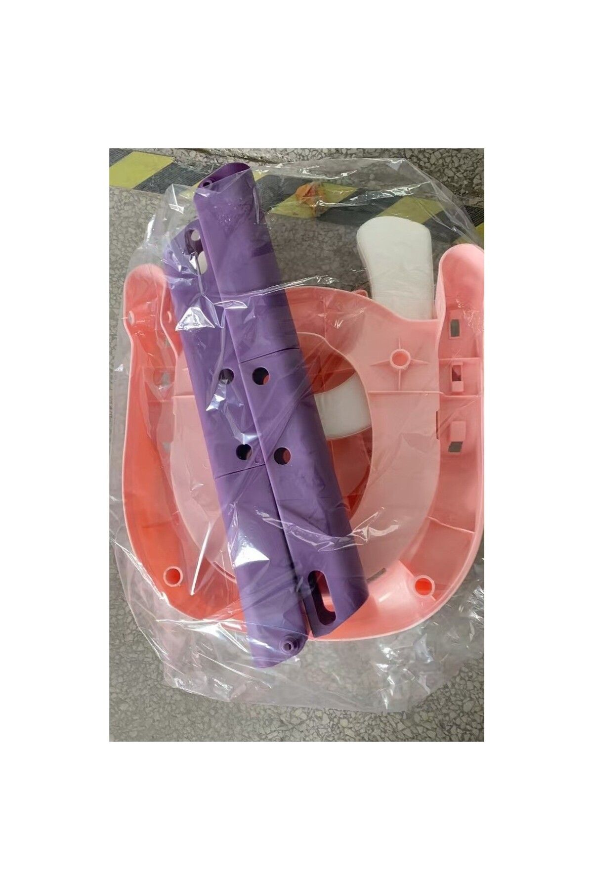Flippy-Reducer and Booster Seat, Flippy, Foldable, Soft Seat, Backrest and Handles, Pink/Purple 7
