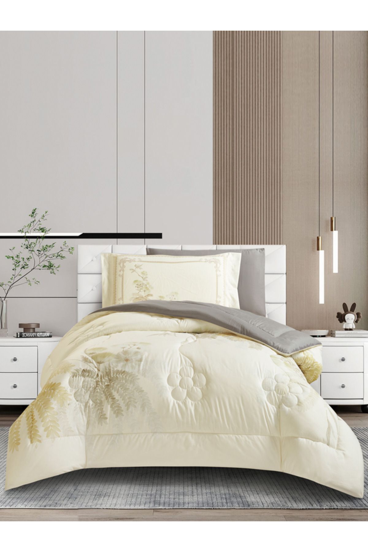 Donetella-4-Piece Digital Print Comforter Set – Twin Size 170x230 cm, Soft Microfiber Bedding Set. 1