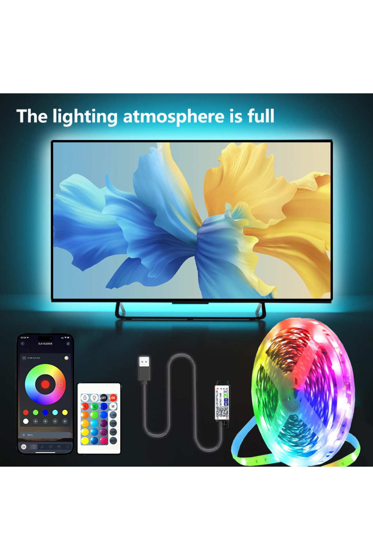 Choice-20m APP 24 key remote 5V LED strip lamp RGB with USB 24 key Bluetooth remote control color-changing 1