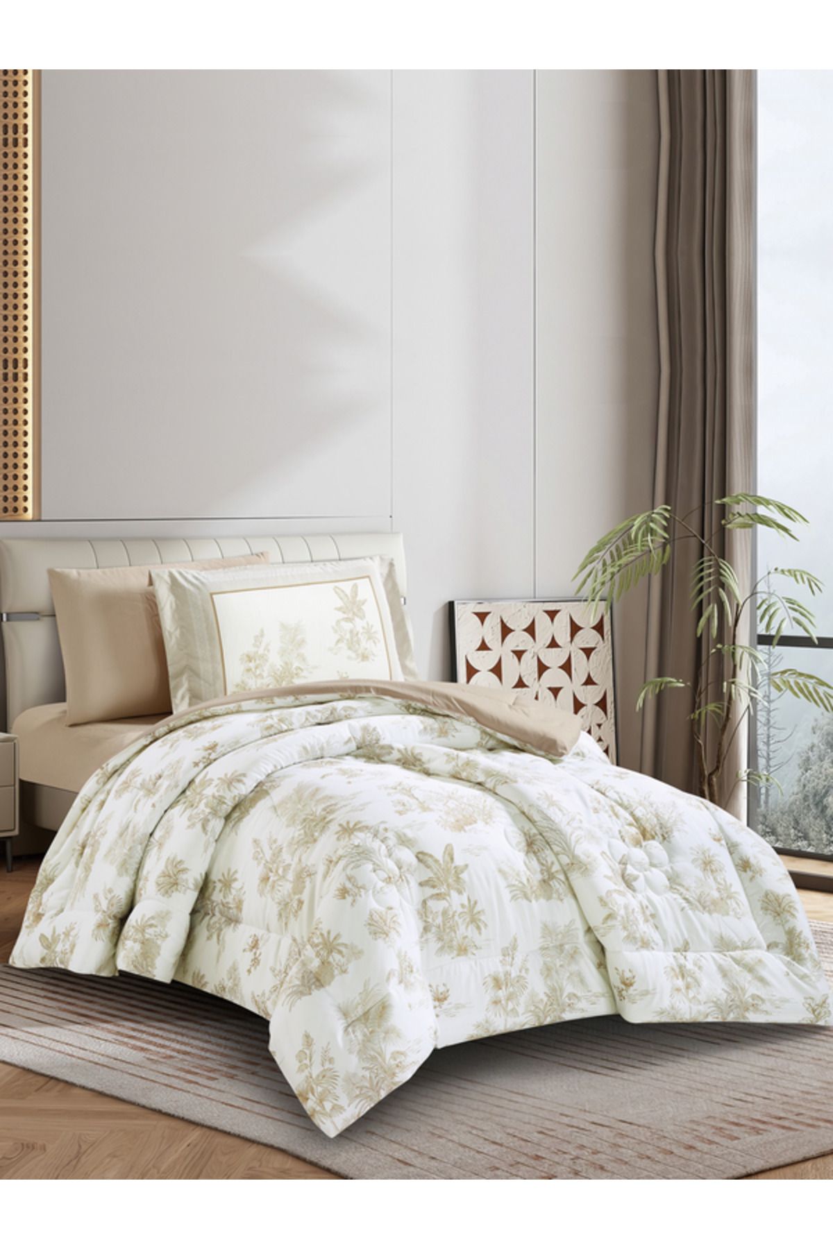 Donetella-4-Piece Digital Print Comforter Set – Twin Size 170x230 cm, Soft Microfiber Bedding Set. 2