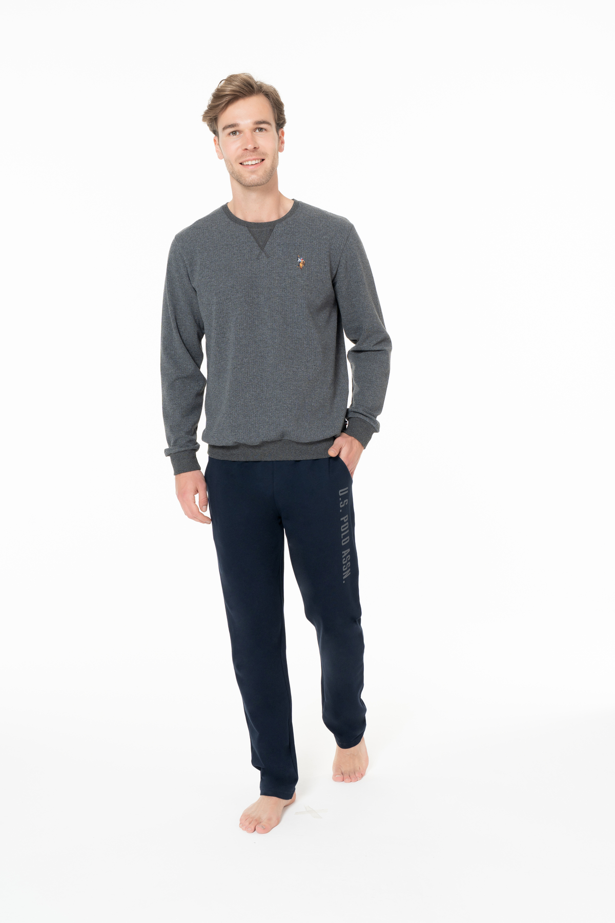 یو اس پولو لباس خانگی مردانه آنتراسیت از برند یو اس پولو اس ان