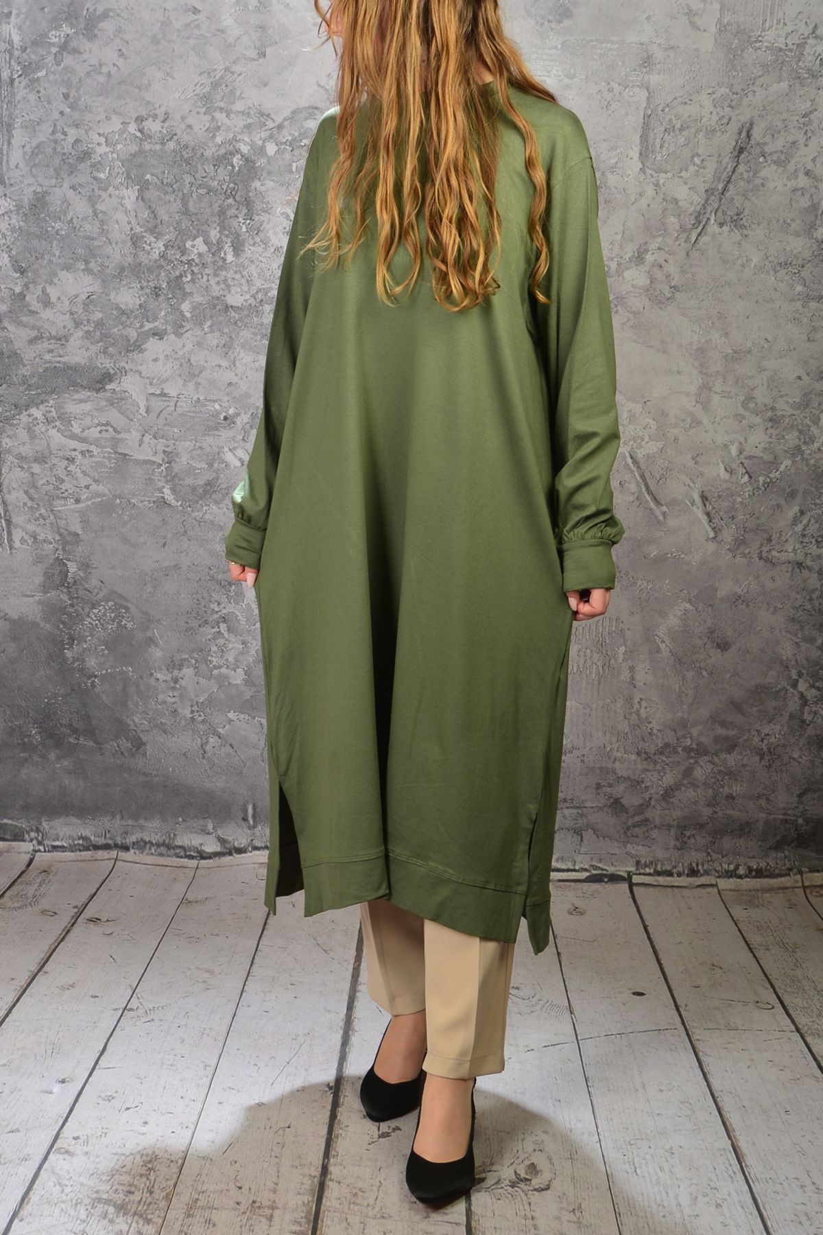 İDOL MODA-Comfortable Comfortable Oversize Viscos Long Tunic 6