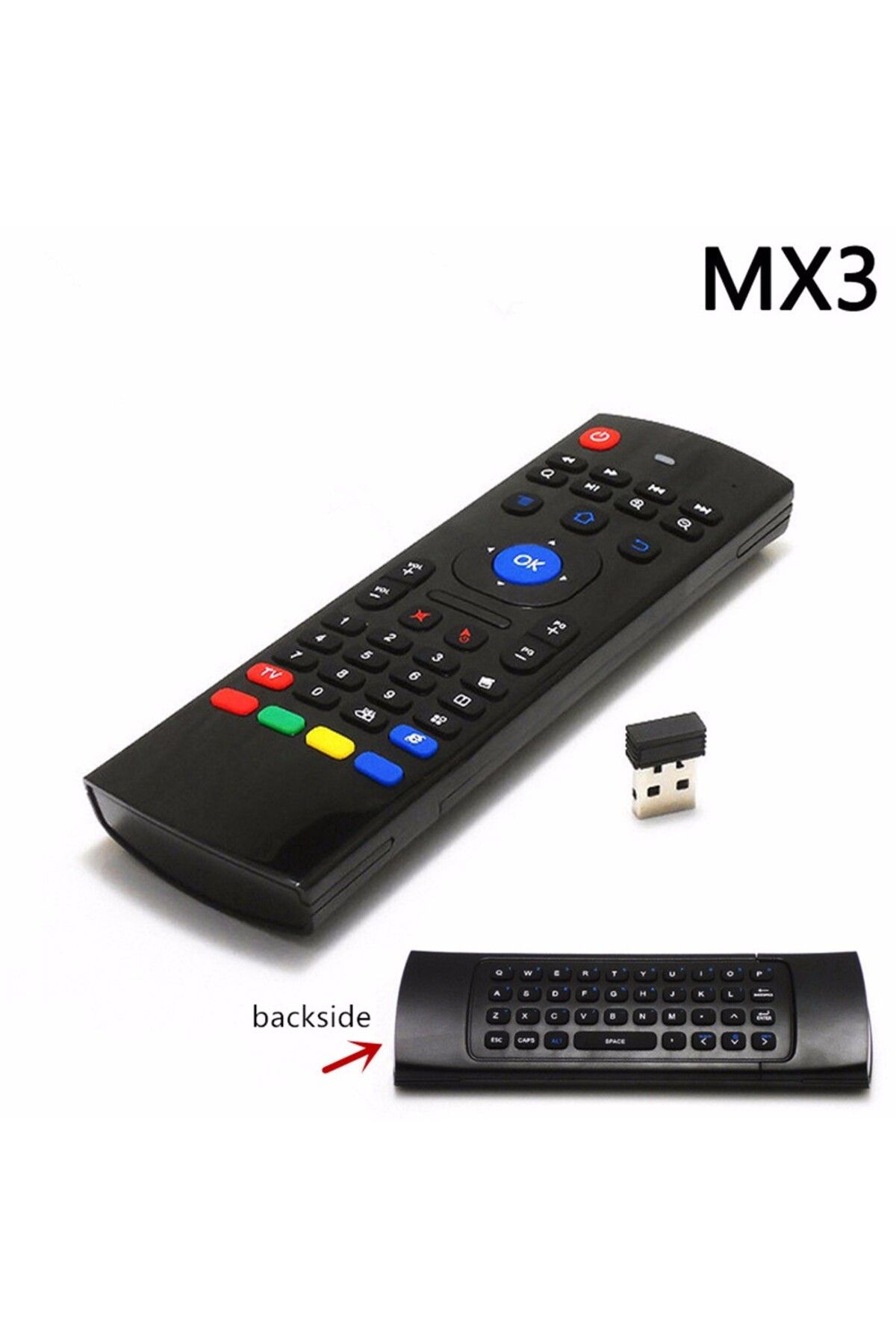 Generic-MX 3 Air fly mouse 2.4G Backlit with keyboard and MIC function for android tv box MX3 6