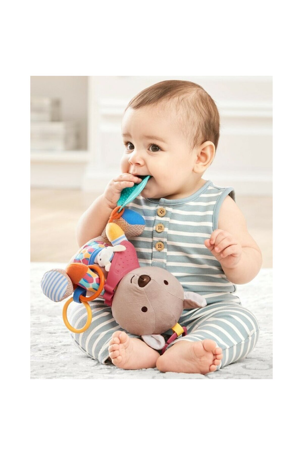 Skip Hop-Multifunctional toy, Skip Hop, Kangaroo, Includes teething ring, With rattle elements 4