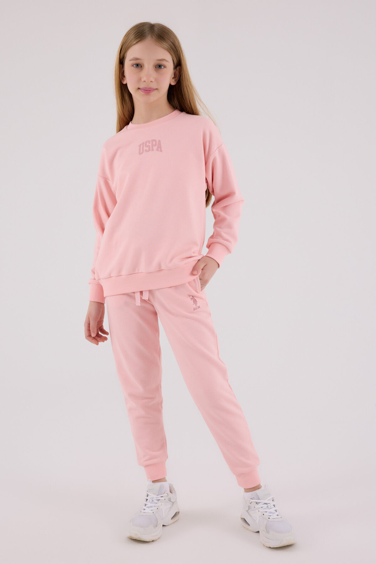 یو اس پولو لباس ورزشی صورتی دخترانه U.S. Polo Assn