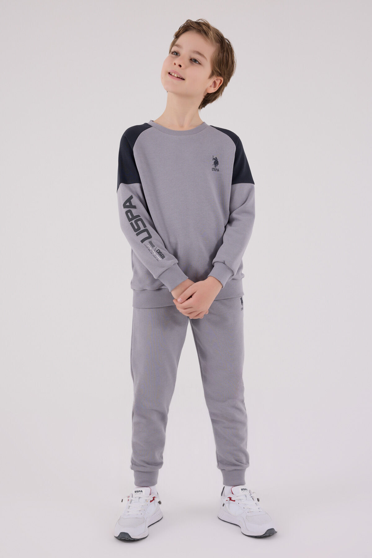 ست گرمکن بچگانه پسرانه خاکستری U.S. Polo Assn — 3