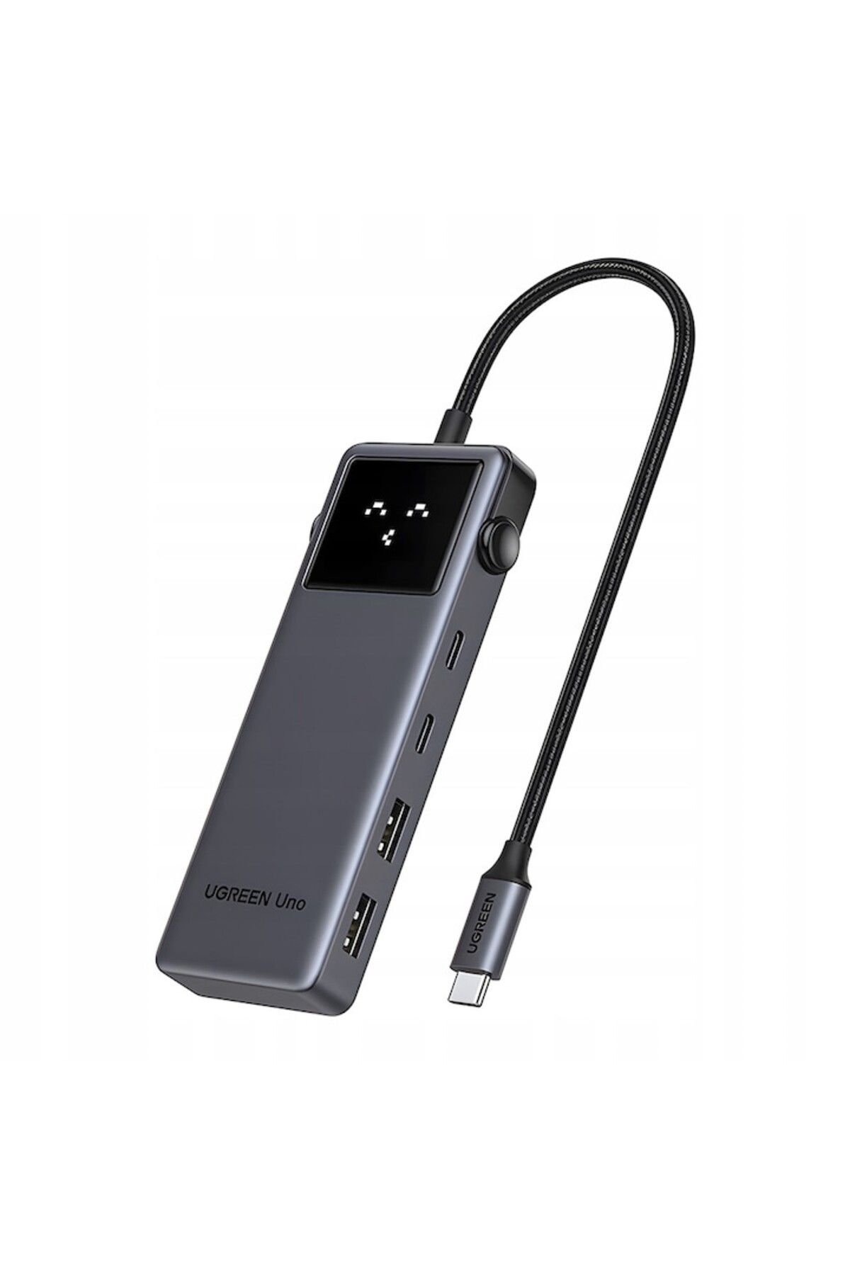 Ugreen-Stație de andocare 2x USB, 2x Tip-C, HDMI, 10Gb/s, 4K, Afișaj LED, Slot Card, I39, Uno 6 în 1, B 3