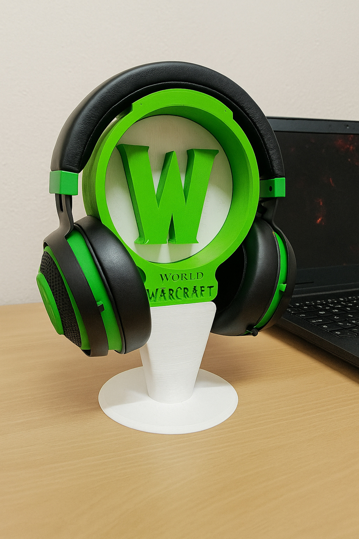 Srd3dMaker World of Warcraft Temalı Dekoratif Büyük Boy Kulaklık Standı – Oyuncu, Gamer Stand