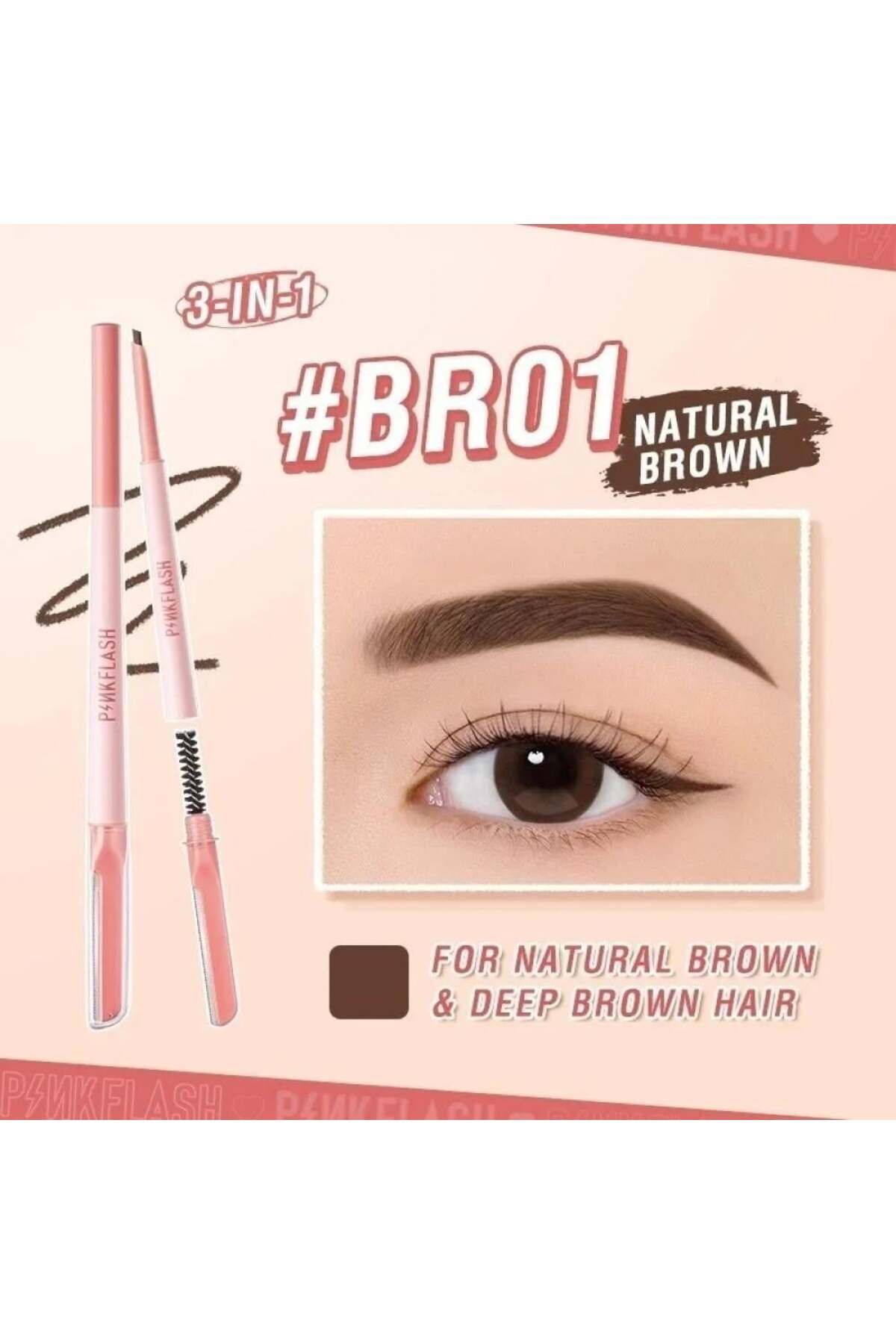 pinkflash-3-in-1 Eyebrow Pencil for Precise Brow Shaping and Filling by Pink Flash 2