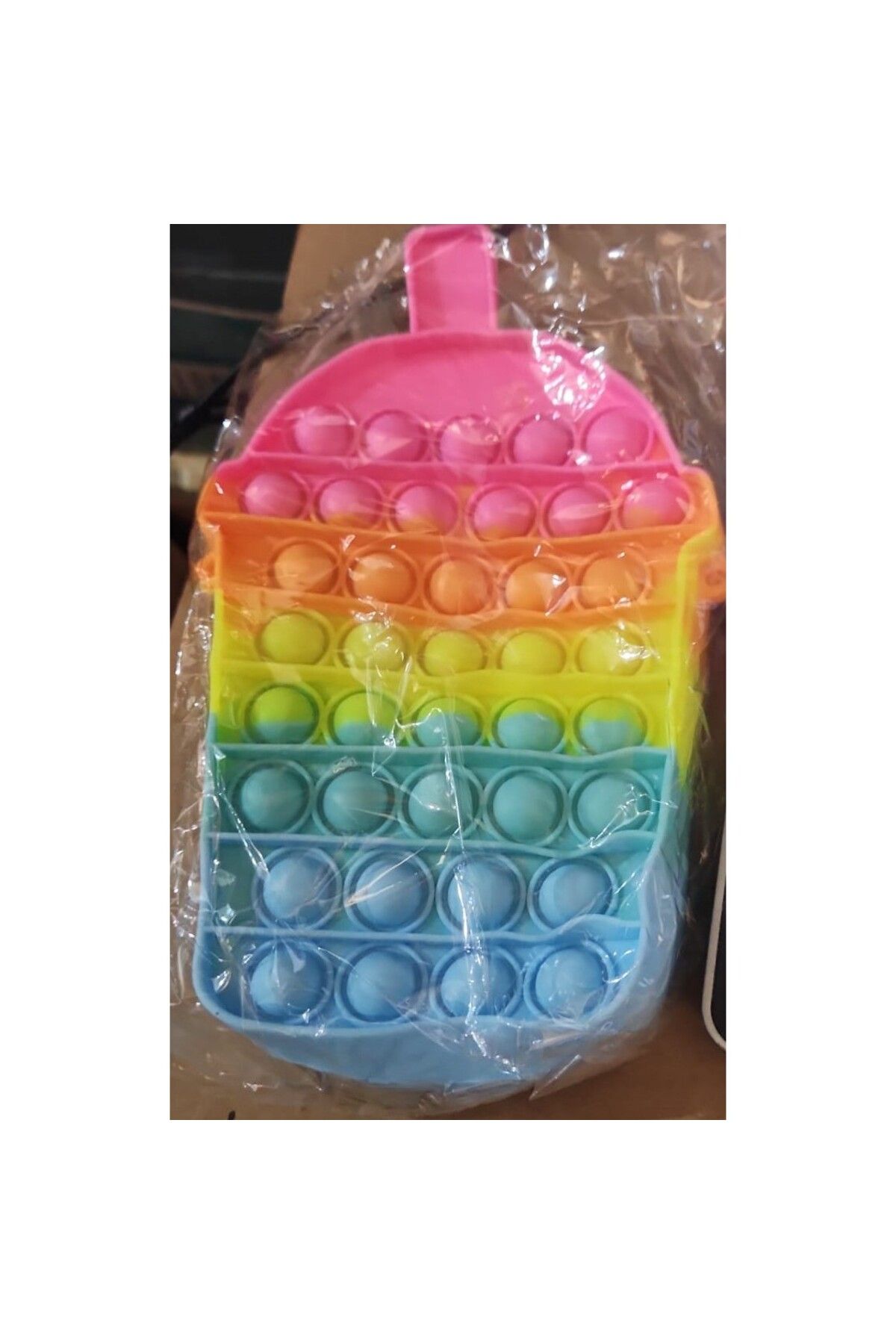 Flippy-Jucărie de eliberare a stresului din silicon, Flippy, Pop It Bag, Milkshake, Model 2, Multicolor 1