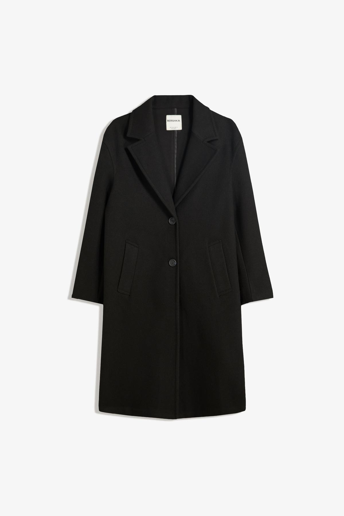 Bershka  Yumuşak dokulu uzun palto - Görsel 6